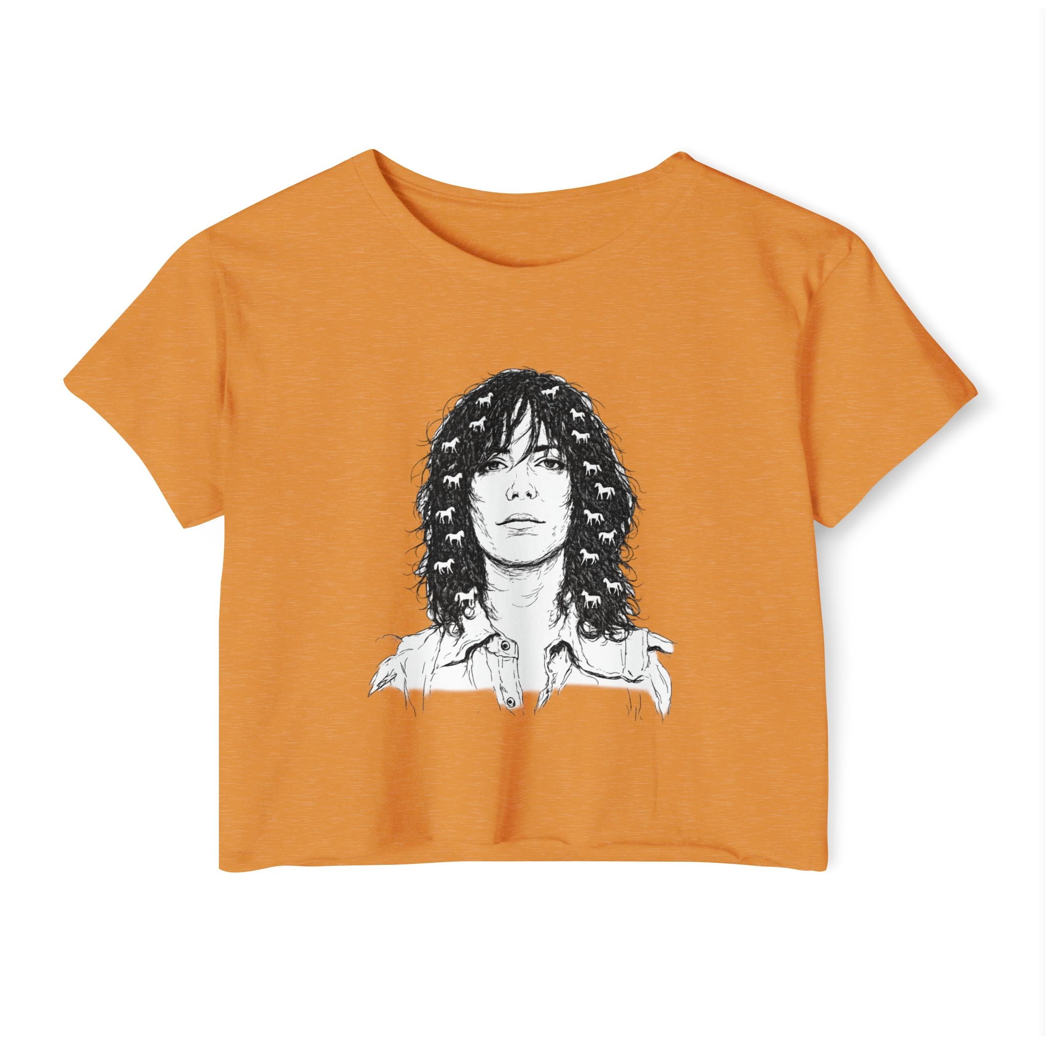 Horses Patti Smith Crop Top T-shirt   Music Tee