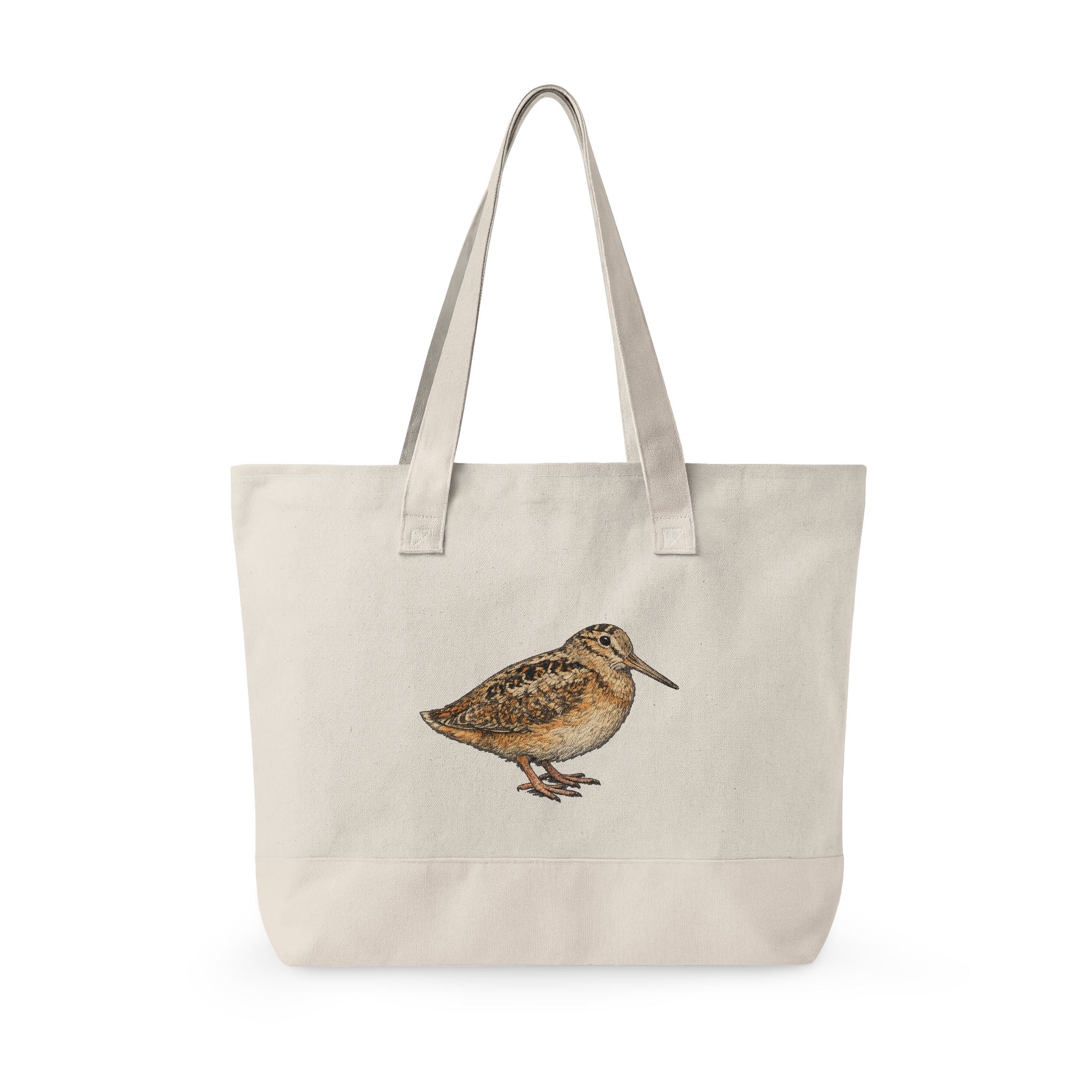 Bryant Park American Woodcock Zippered Canvas Tote Bag | Grocery Subway Tote