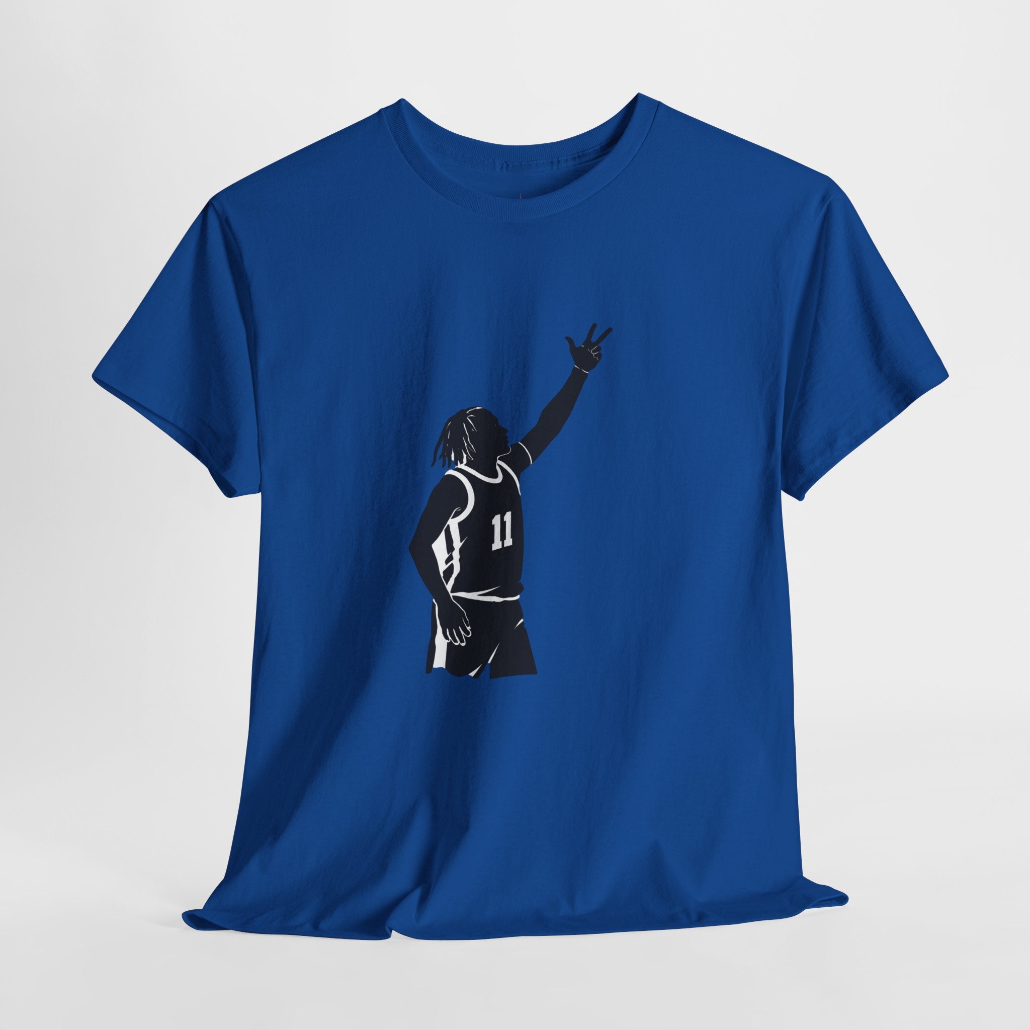 Customizable Jalen Brunson 3 Points Celly T-Shirt | New York Basketball Tee