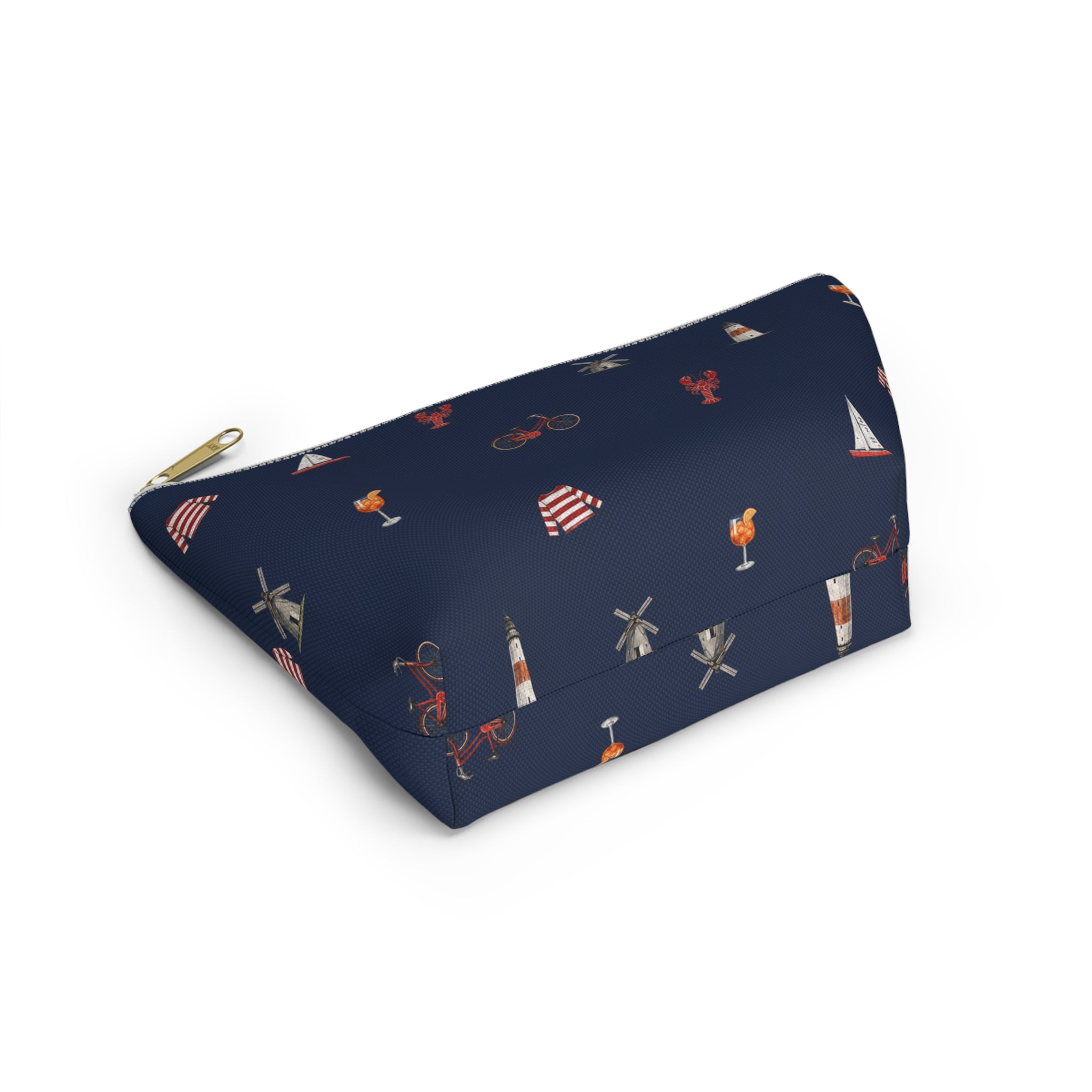 Icons of The Hamptons Blue  Accessory Pouch — T-Bottom Makeup Bag