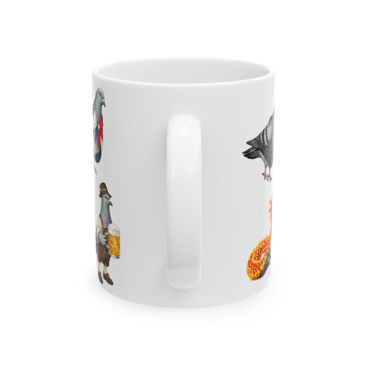 Parade Day New York | NYC Pigeon 11oz Party Time Mug  St. Patrick's Day, Bastille Day, West Indian Day, Puerto Rican Day, Oktoberfest, Dominican Day, Chinese New Year, Gay Pride