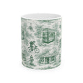 NYC Green Toile de Jouy Mug | ChinoiserieCeramic Mug