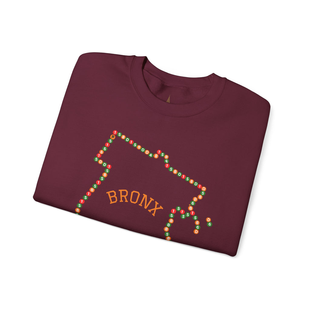The Bronx Map Subway Signs Sweatshirt | NYC Crewneck Sweater