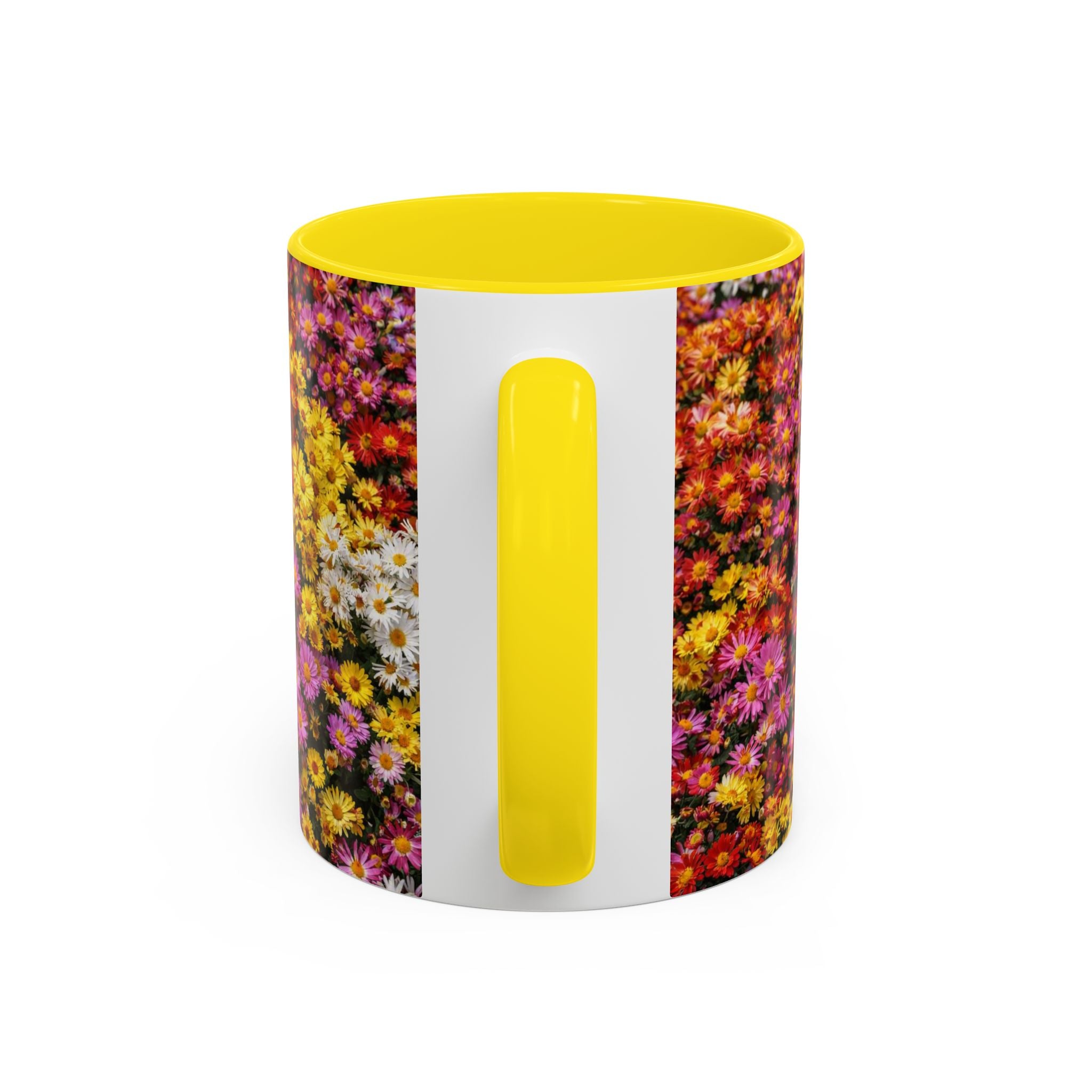 Central Park Korean Chrysanthemum Mug | Yellow Flowers Accent Coffee Tea Mug