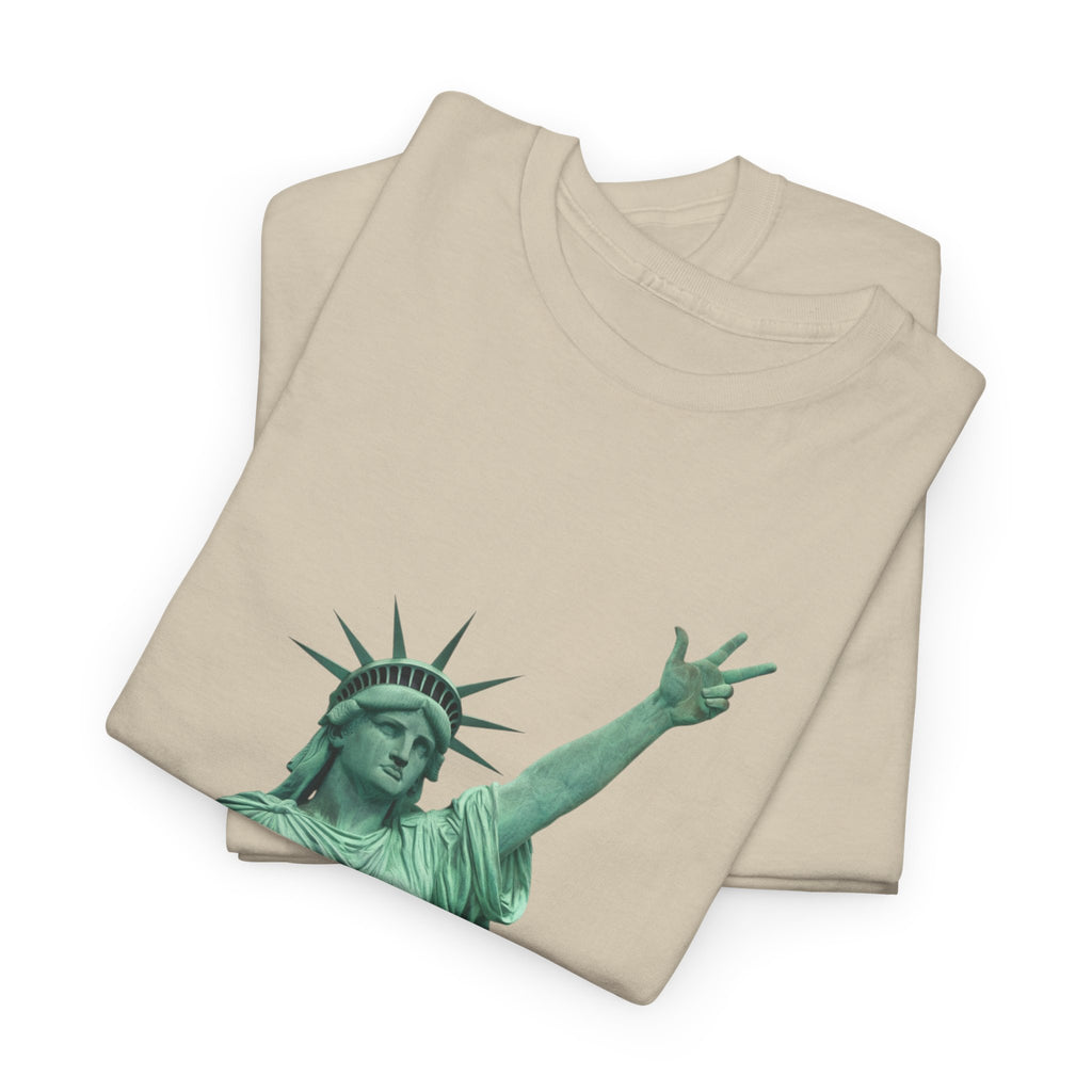 Customizable Statue of Liberty Three Points T-Shirt | NYC Jalen Brunson Basketball 3 Point Shot Tee