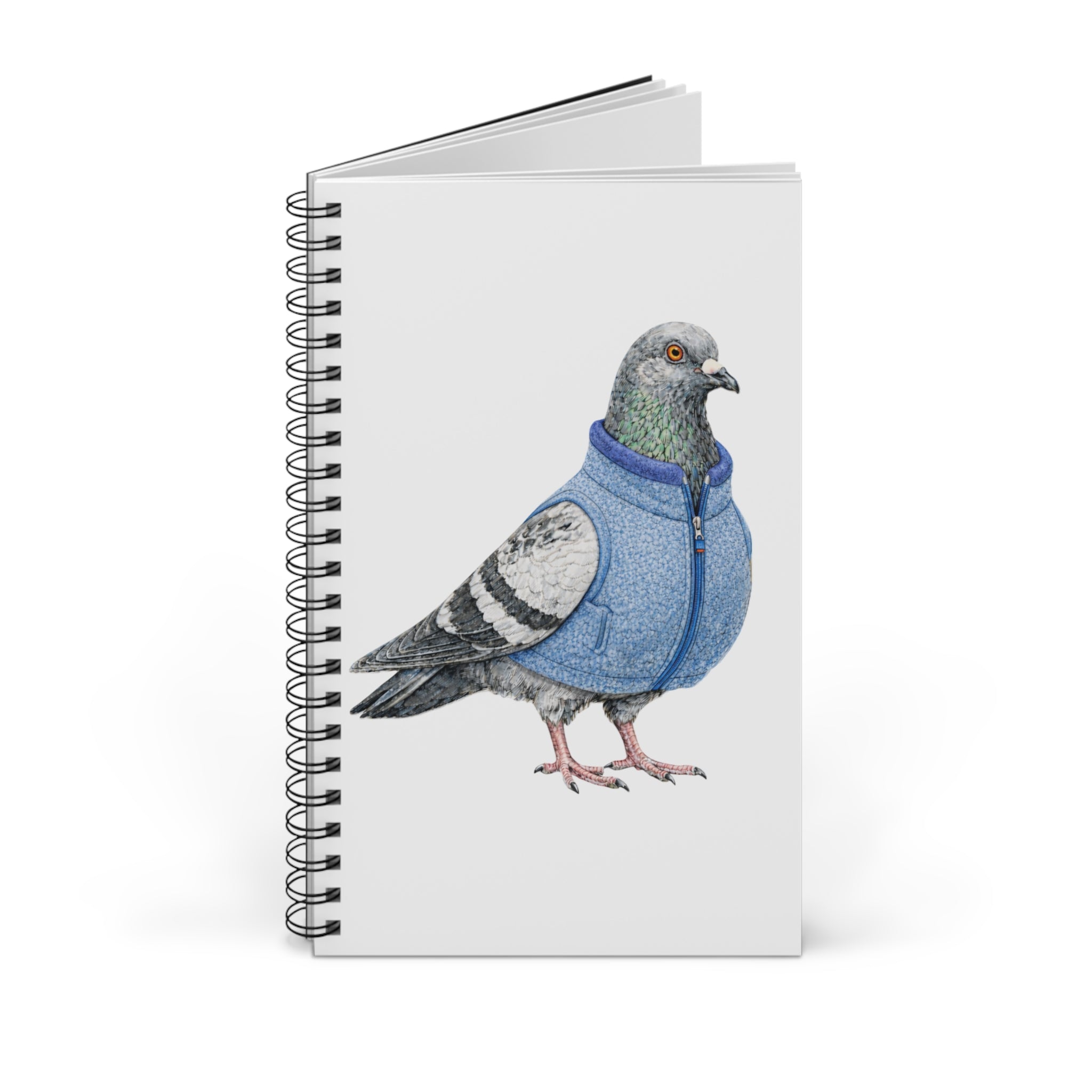 Customizable Financial District NYC Pigeon Spiral Journal |  FiDI Finance Bro Wall Street Bird Lovers Notebook