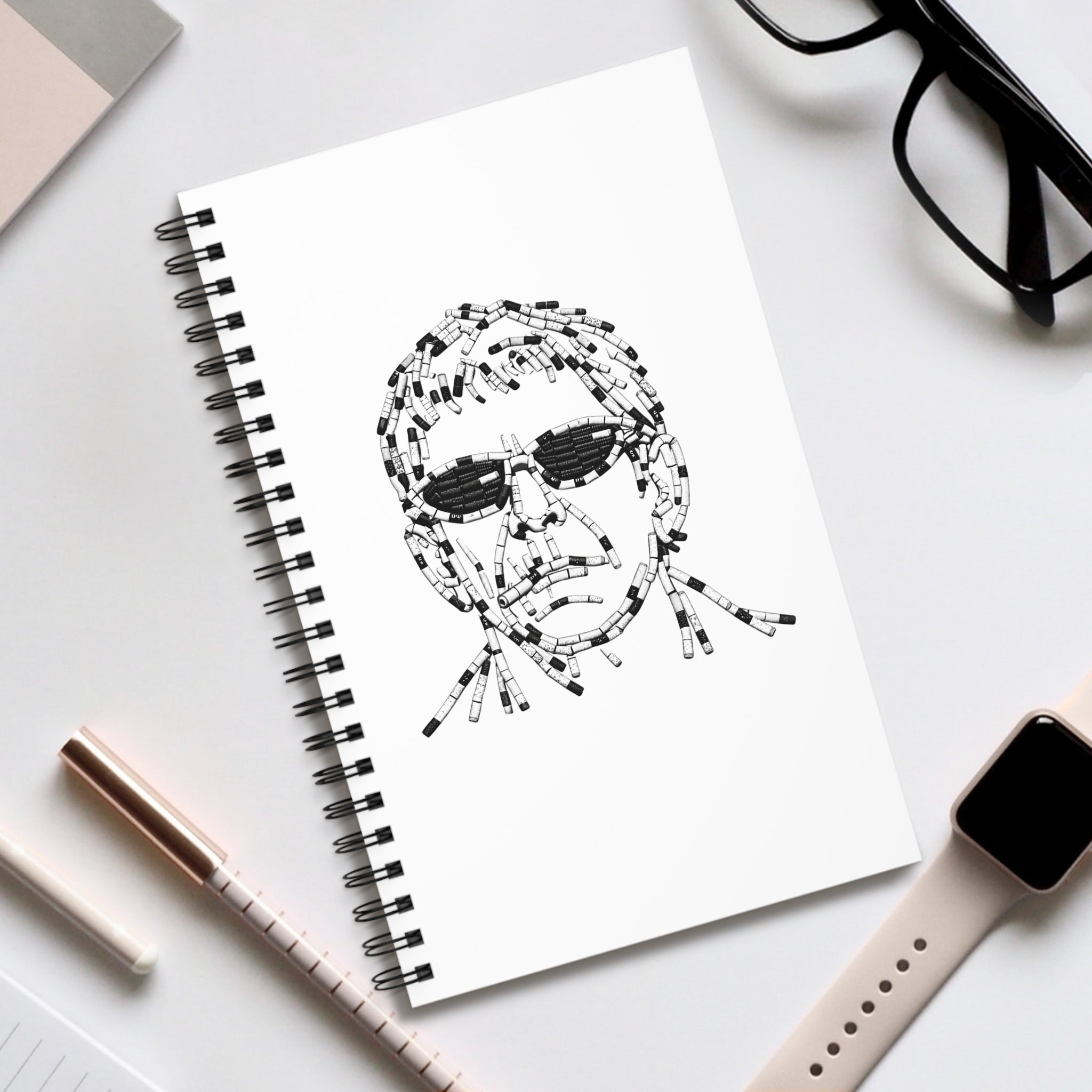 Customizable Cigarette Velvet Underground Spiral Journal | NYC Music Notebook