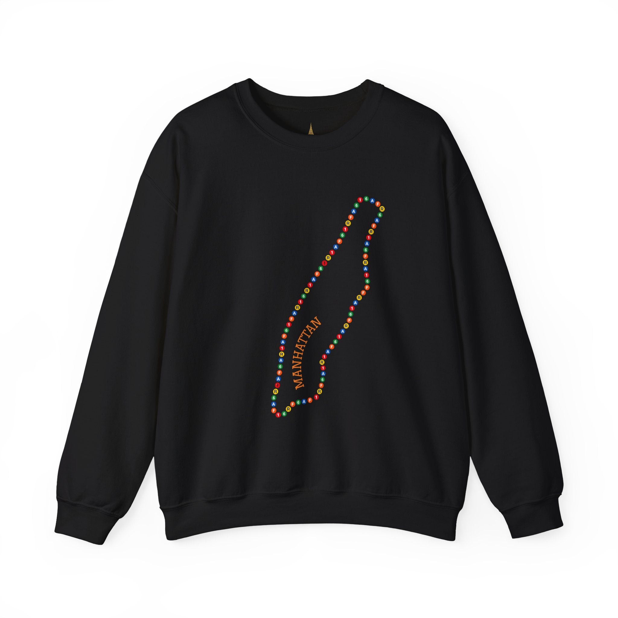 Manhattan Map Subway Signs Sweatshirt | NYC Crewneck Sweater