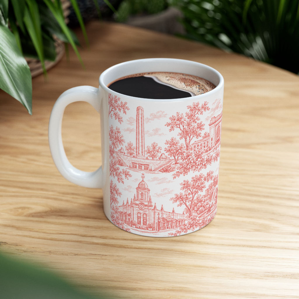 Kansas City Red Toile de Jouy 11oz Ceramic Mug