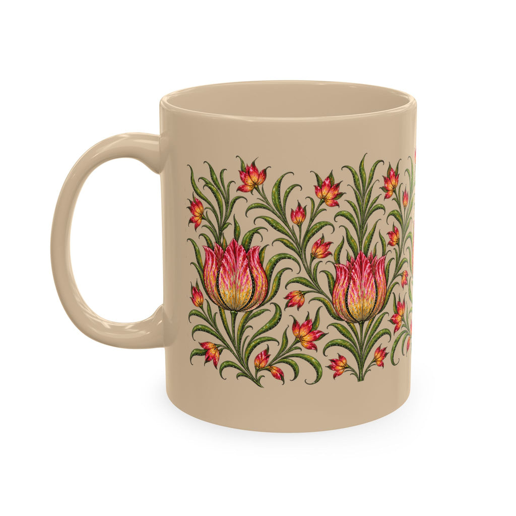 Floral Pattern Ceramic Mug — Botanic Garden Tea Coffee Cup