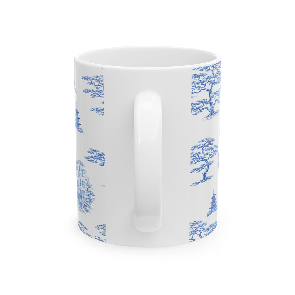 Chinatown Doyers Street Blue Toile de Jouy Mug | New York City Chinoiserie Ceramic Mug 11oz