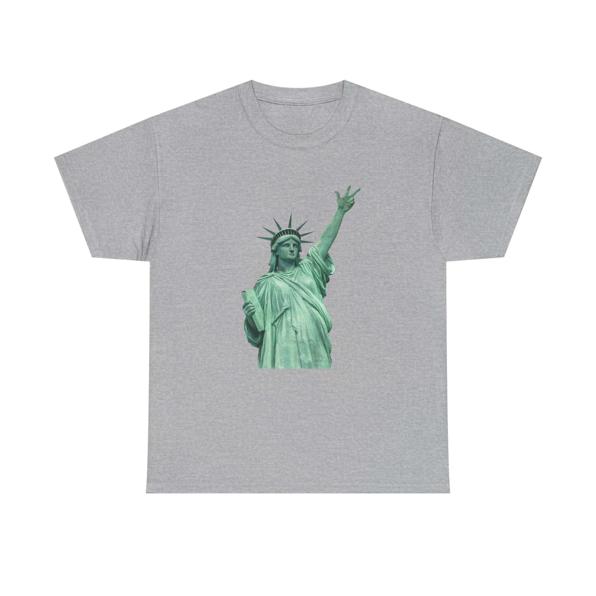 Customizable Statue of Liberty Three Points T-Shirt | NYC Jalen Brunson Basketball 3 Point Shot Tee