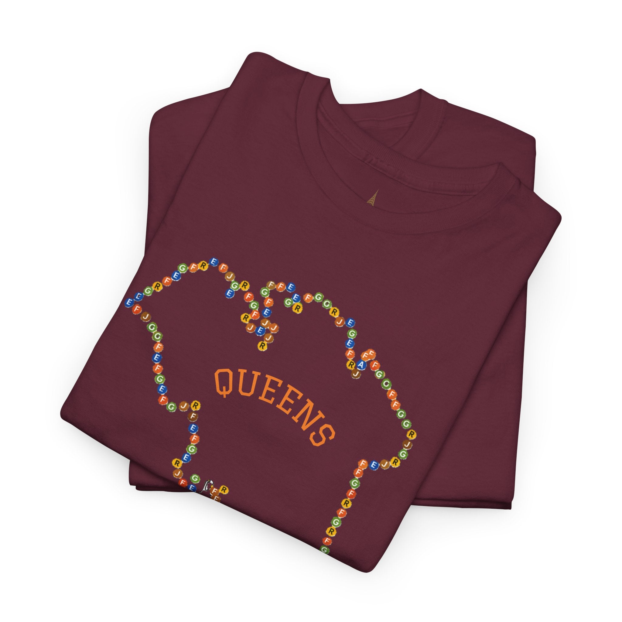 Queens Map Subway Signs T-Shirt | NYC Subway Tee