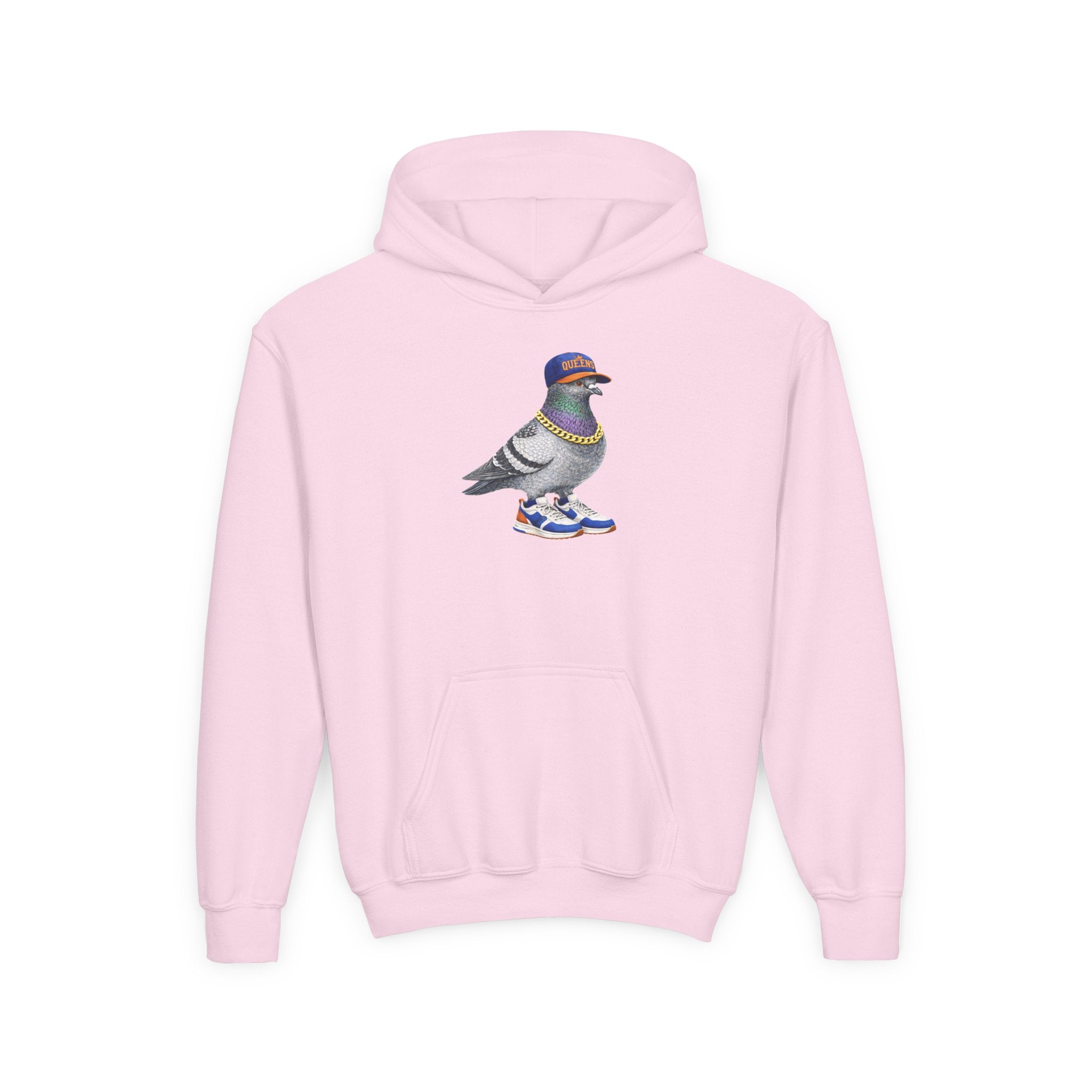 Sudadera con capucha personalizable Queens NYC Pigeon NYC para niños | Sudadera con capucha infantil de amantes de los pájaros para aficionados al béisbol de Nueva York