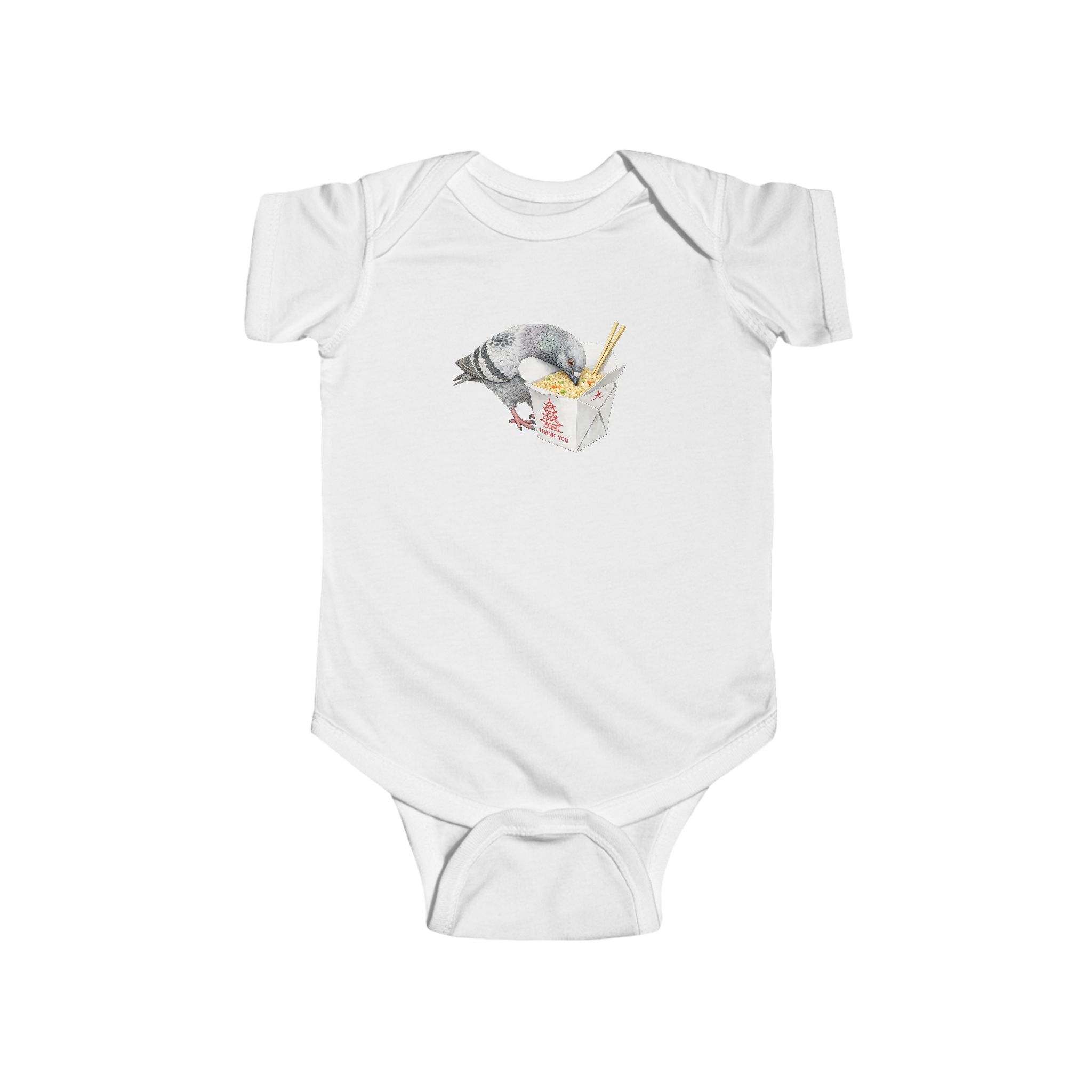 Customizable Flushing NYC Pigeon Baby Onesie | New Yorker Reveal Infant Bodysuit