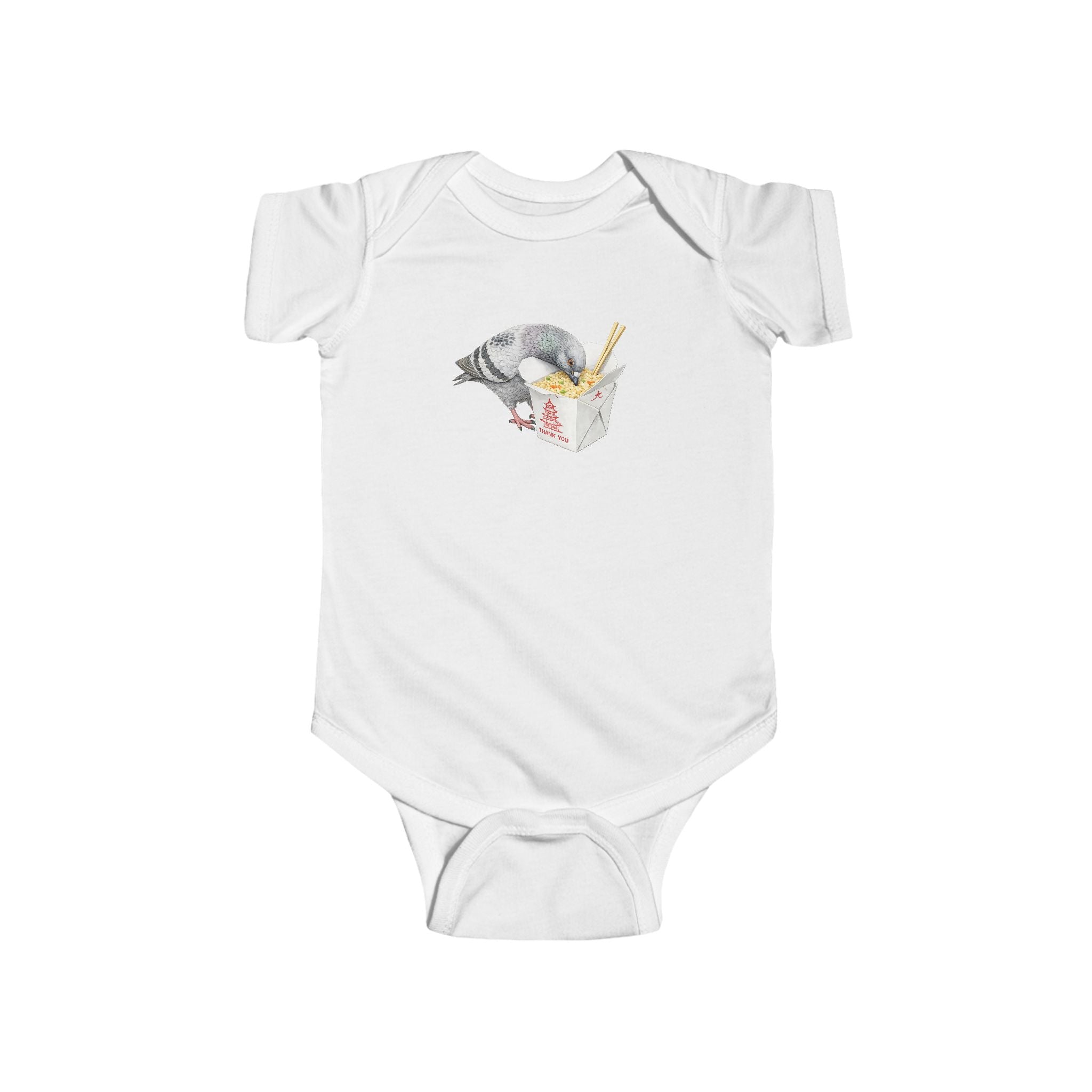 Customizable Flushing NYC Pigeon Baby Onesie | New Yorker Reveal Infant Bodysuit