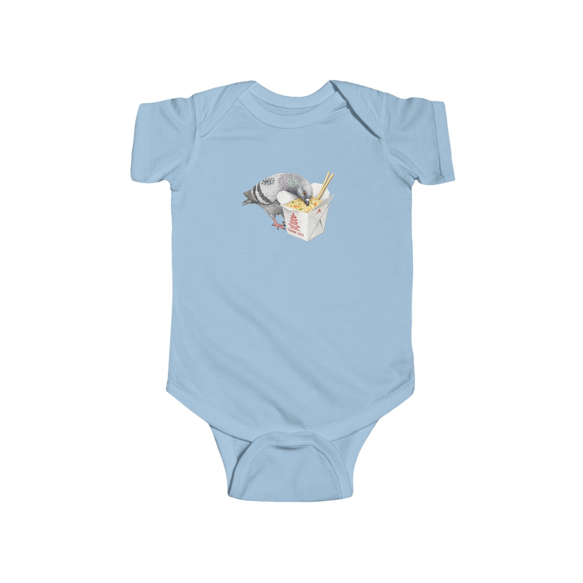 Customizable Flushing NYC Pigeon Baby Onesie | New Yorker Reveal Infant Bodysuit