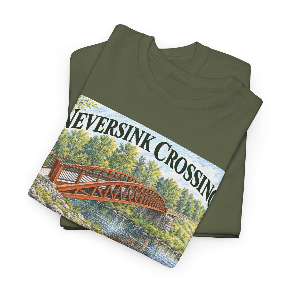 Neversink Crossing Fallsburg NY Scenic Bridge T-Shirt