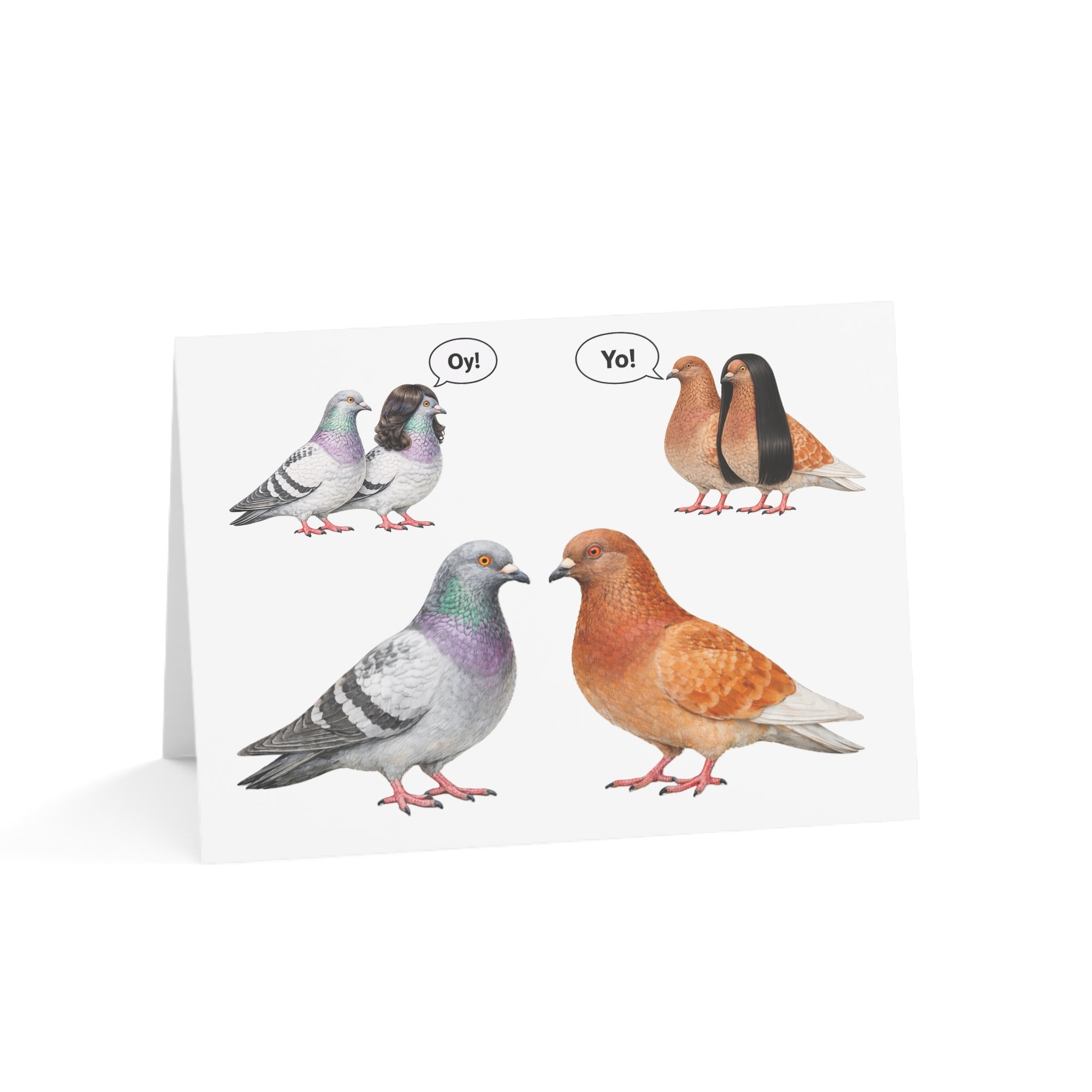 Brooklyn Romeo & Juliet Romantic Pigeon Greeting Cards | Forbidden Love Card