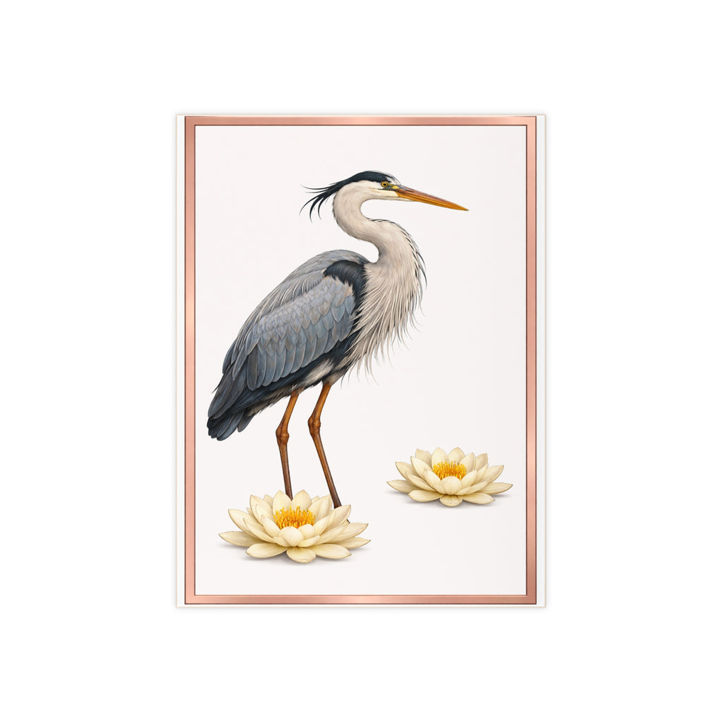 Staten Island Blue Heron Ceramic Shower Tile - Coastal Ceramic Bath Tile 6" x 8"