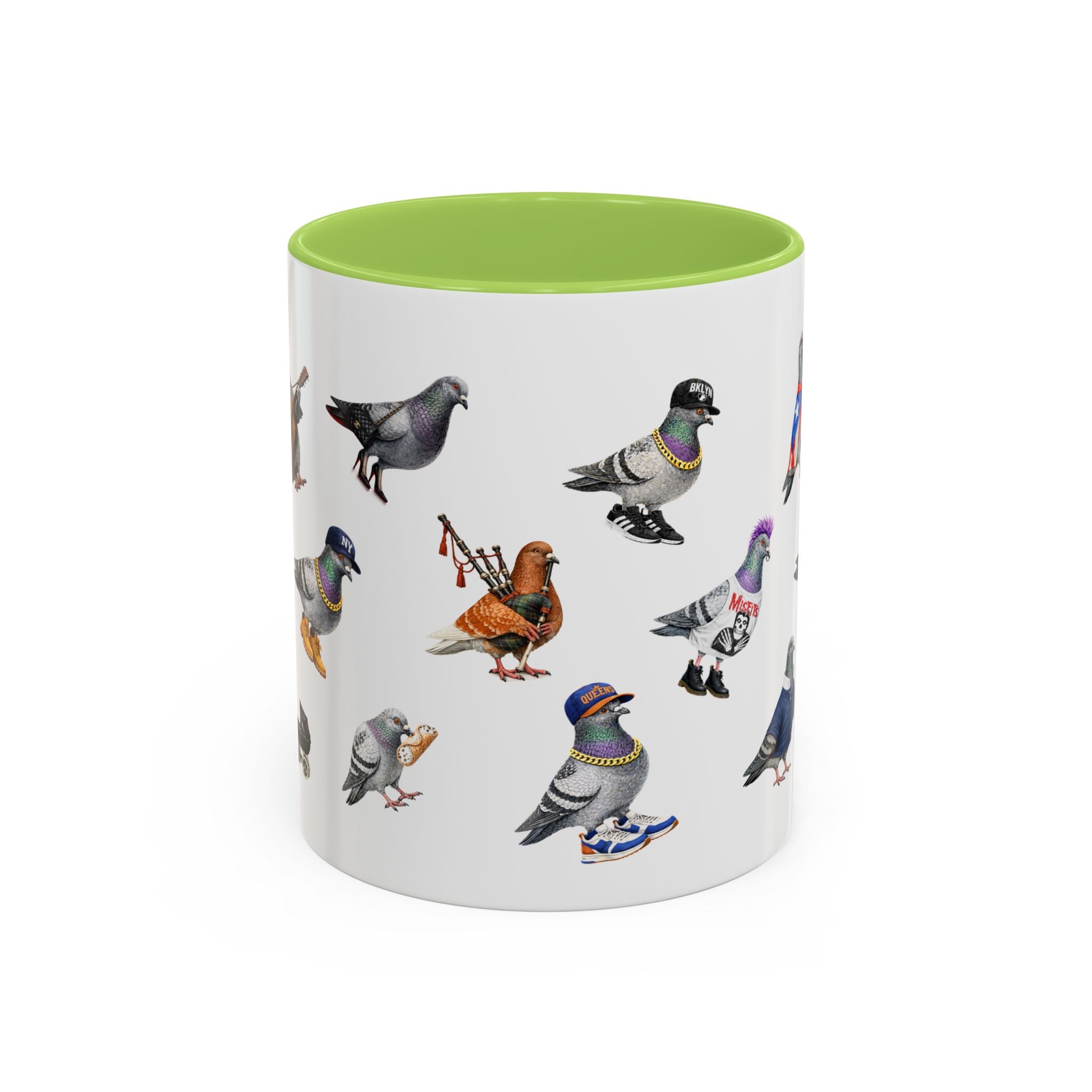 Pigeons of New York Colorful Mug | NYC Pigeon Bird Lovers Coffee Cup