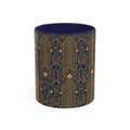 Art Deco Flatiron Building Navy & Gold Accent Coffee Mug — Manhattan Art Deco Pattern 11 oz