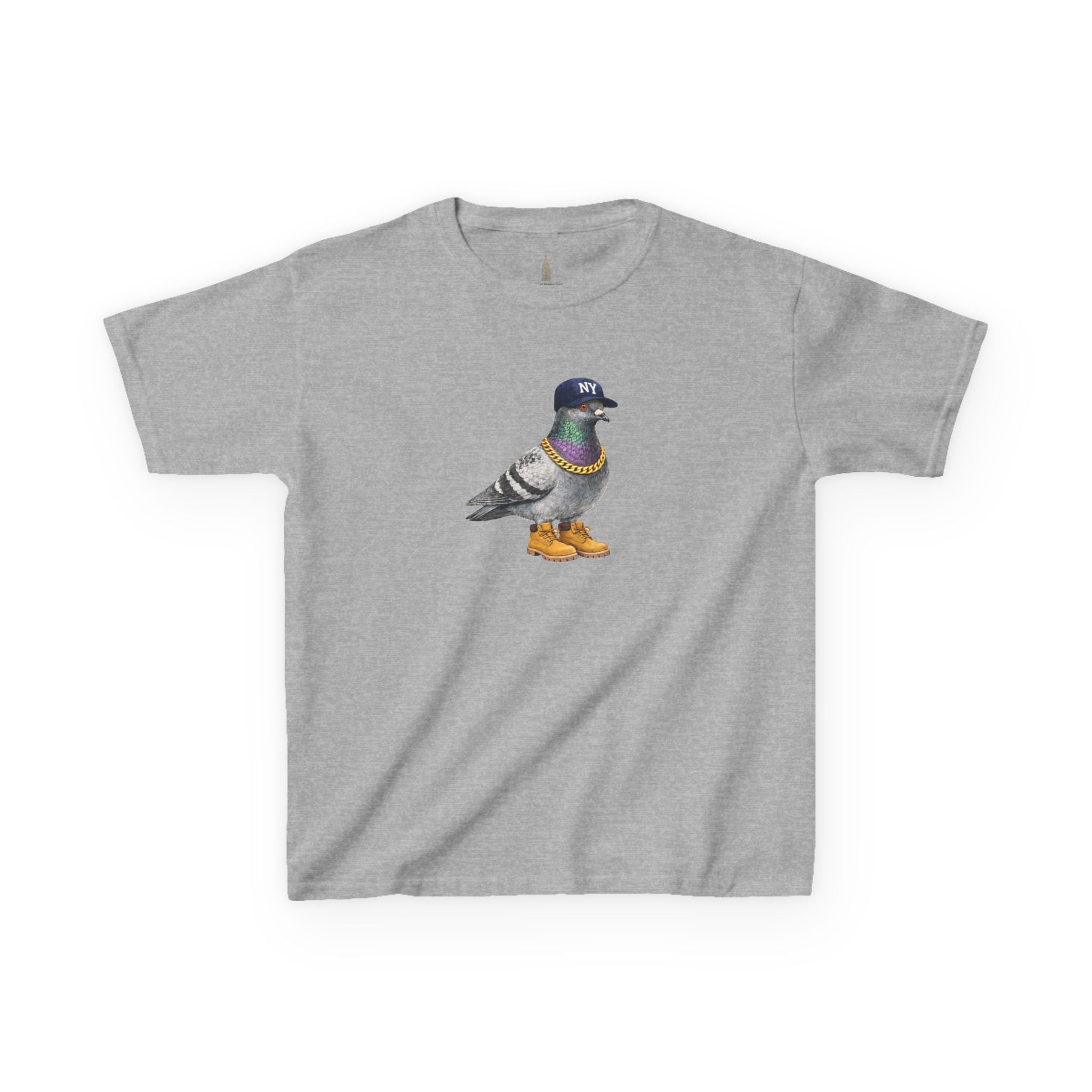 Customizable Bronx NYC Pigeon Kid Tee —  Cute Baseball Fan Bird T-Shirt for Children