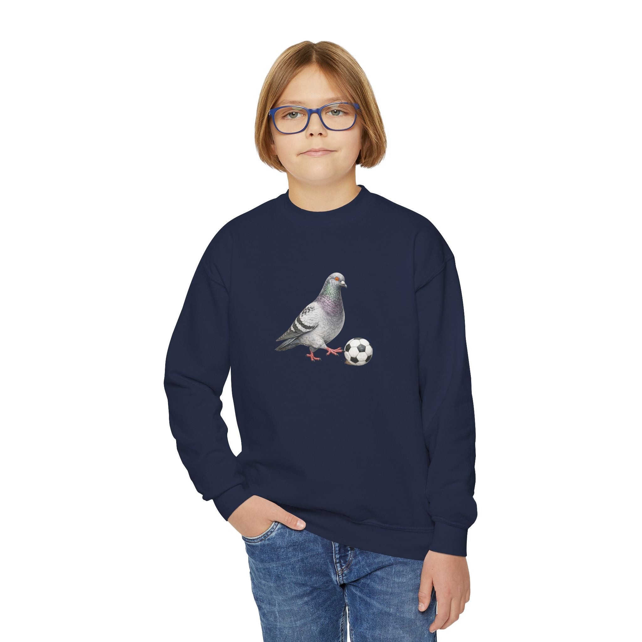 Customizable Corona NYC Pigeon NYC Kids Crewneck Sweatshirt    New York Soccer Player Bird Lover Childrens Sweater