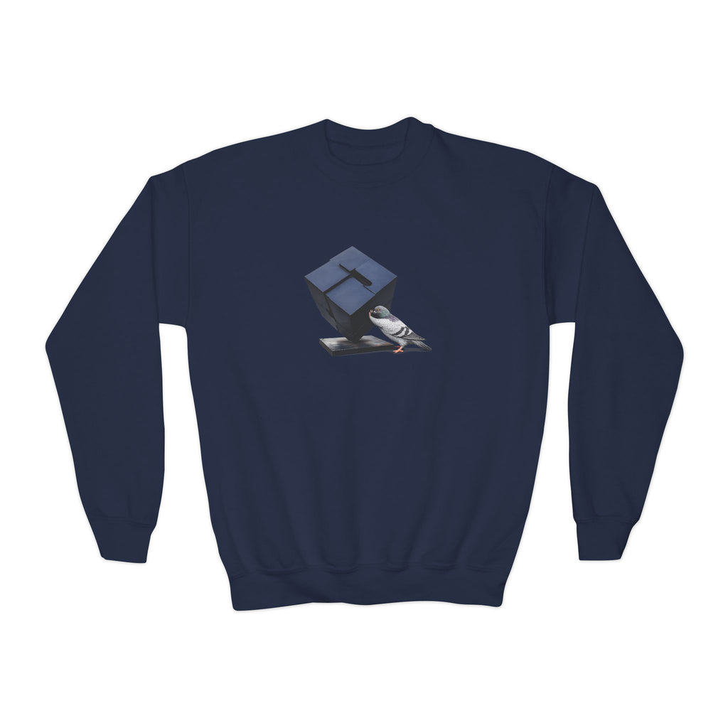 Customizable Astor Place NYC Pigeon NYC Kids Crewneck Sweatshirt    New York Alamo Cube Bird Lover Childrens Sweater