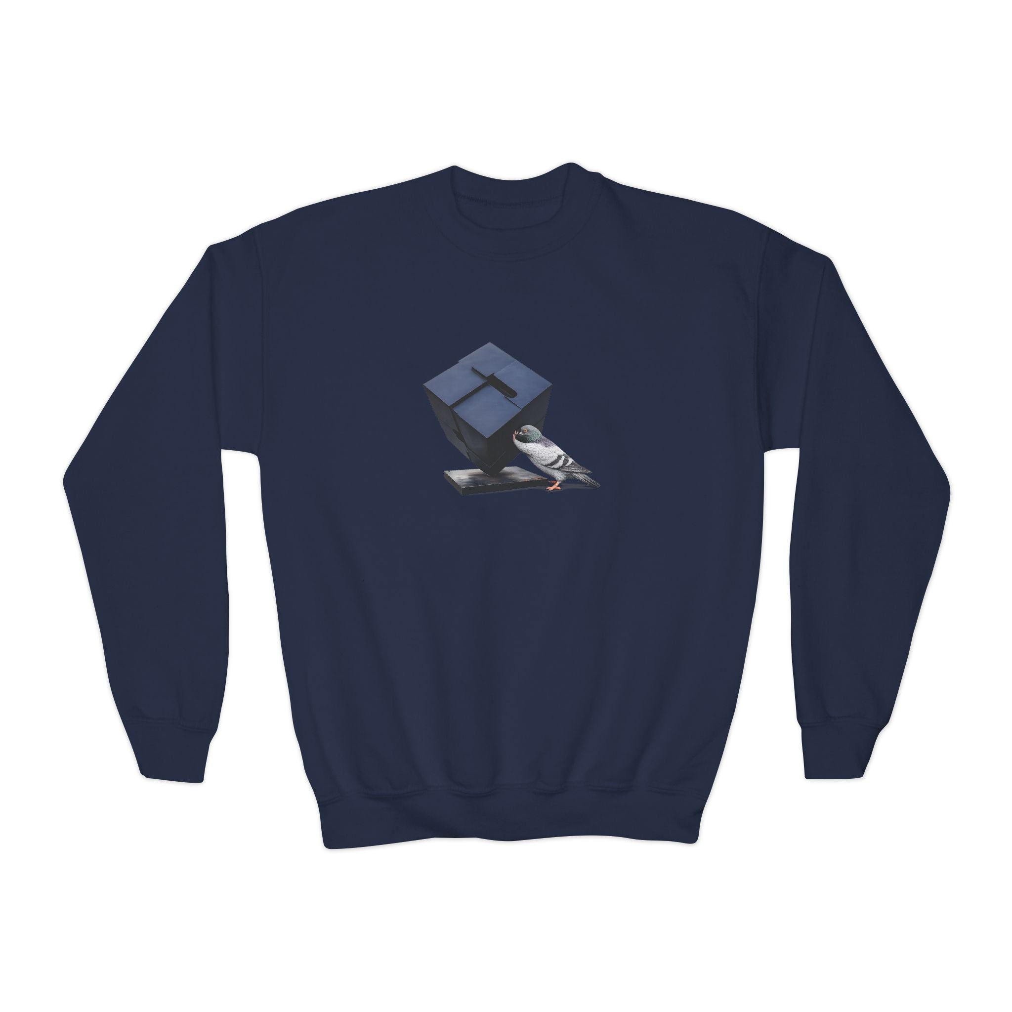 Customizable Astor Place NYC Pigeon NYC Kids Crewneck Sweatshirt    New York Alamo Cube Bird Lover Childrens Sweater