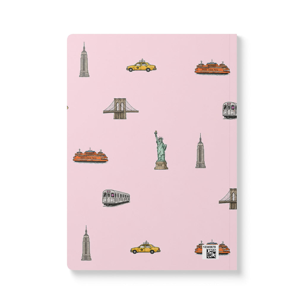 Icons of New York City Pink Softcover Notebook