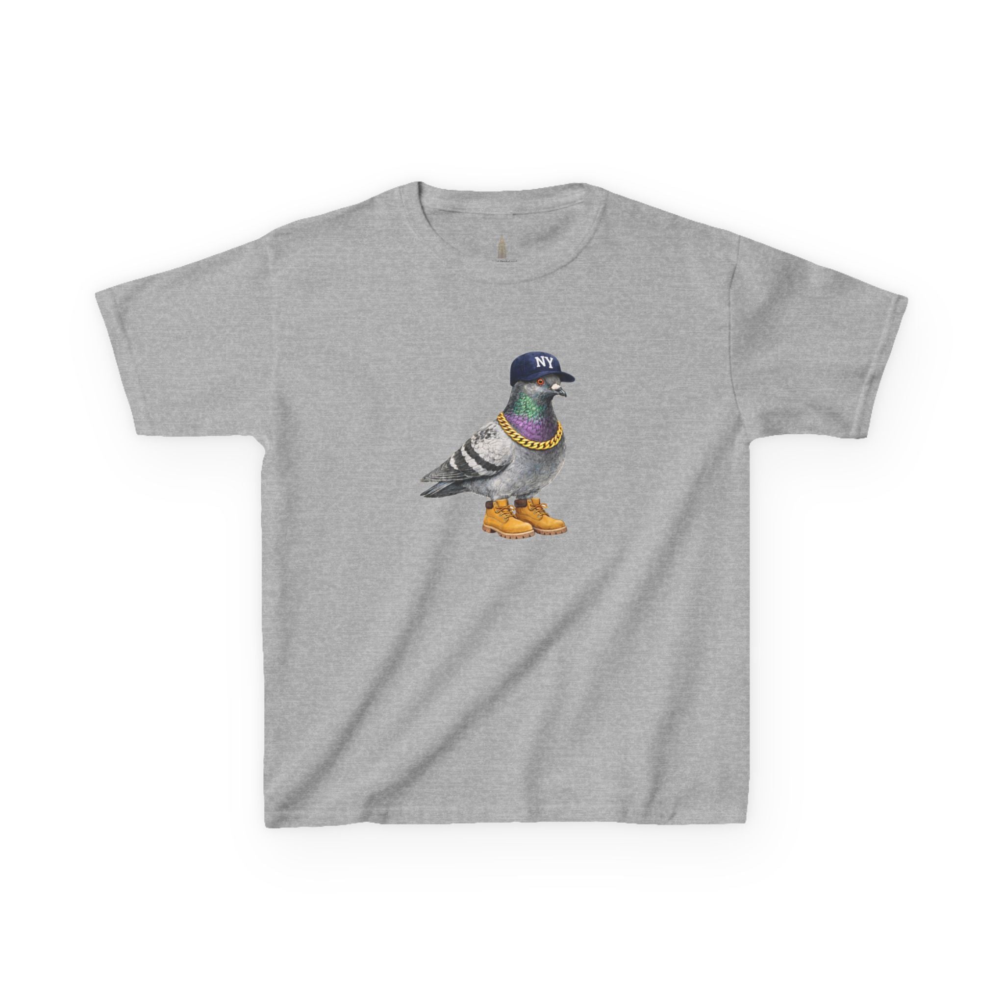 Customizable Bronx NYC Pigeon Kid Tee —  Cute Baseball Fan Bird T-Shirt for Children