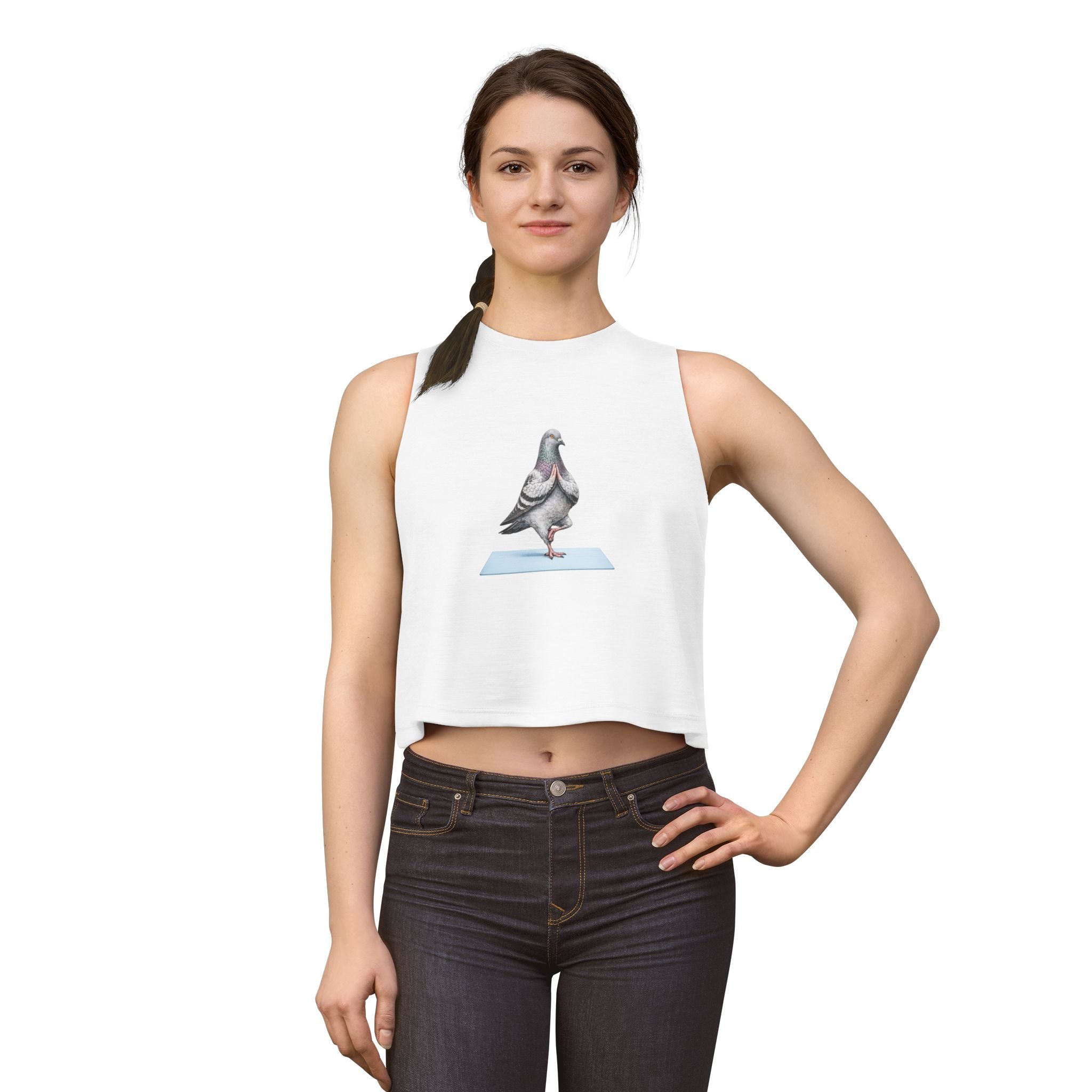 Central Park NYC Pigeon Crop Top — Yoga Bird Lovers YogiTank