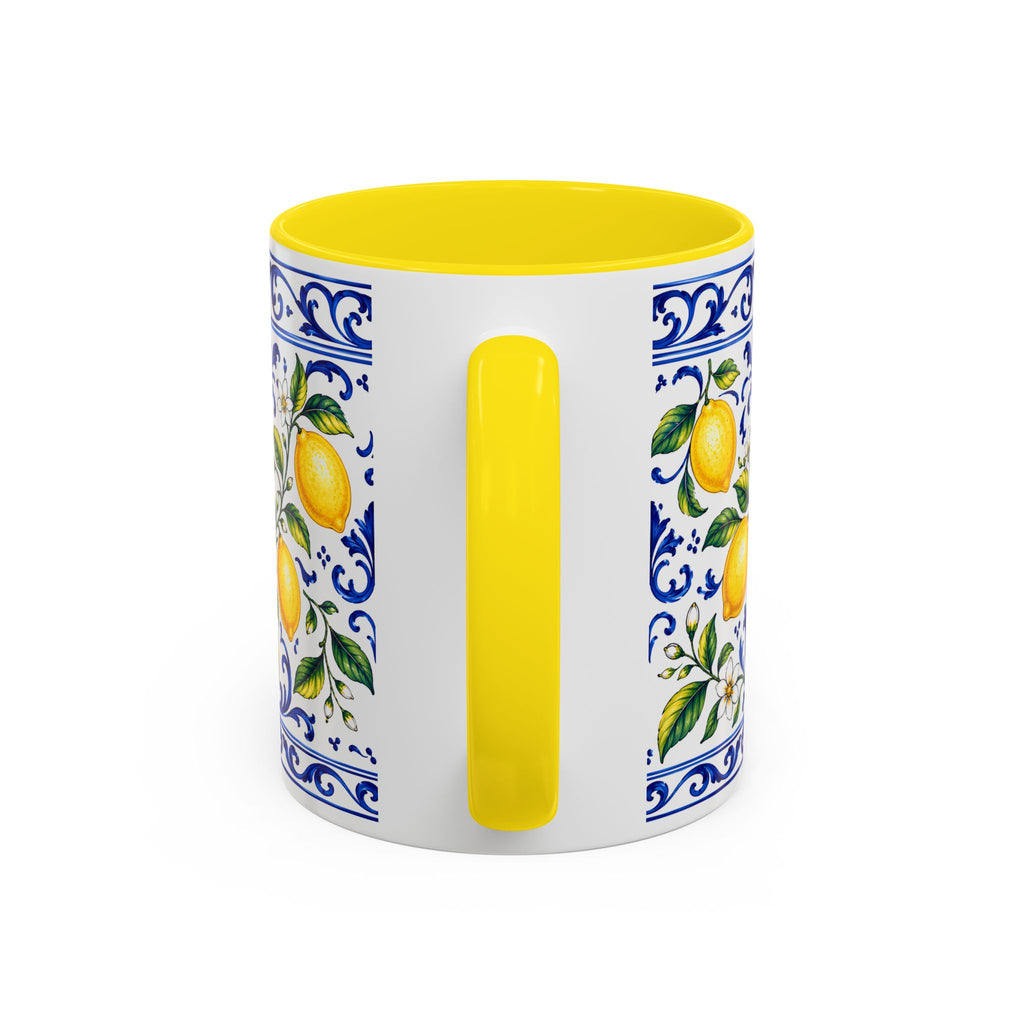 Little Italy Amalfi Blue with Lemon Mug — Blue Ceramic Kitchen Mug (11oz)