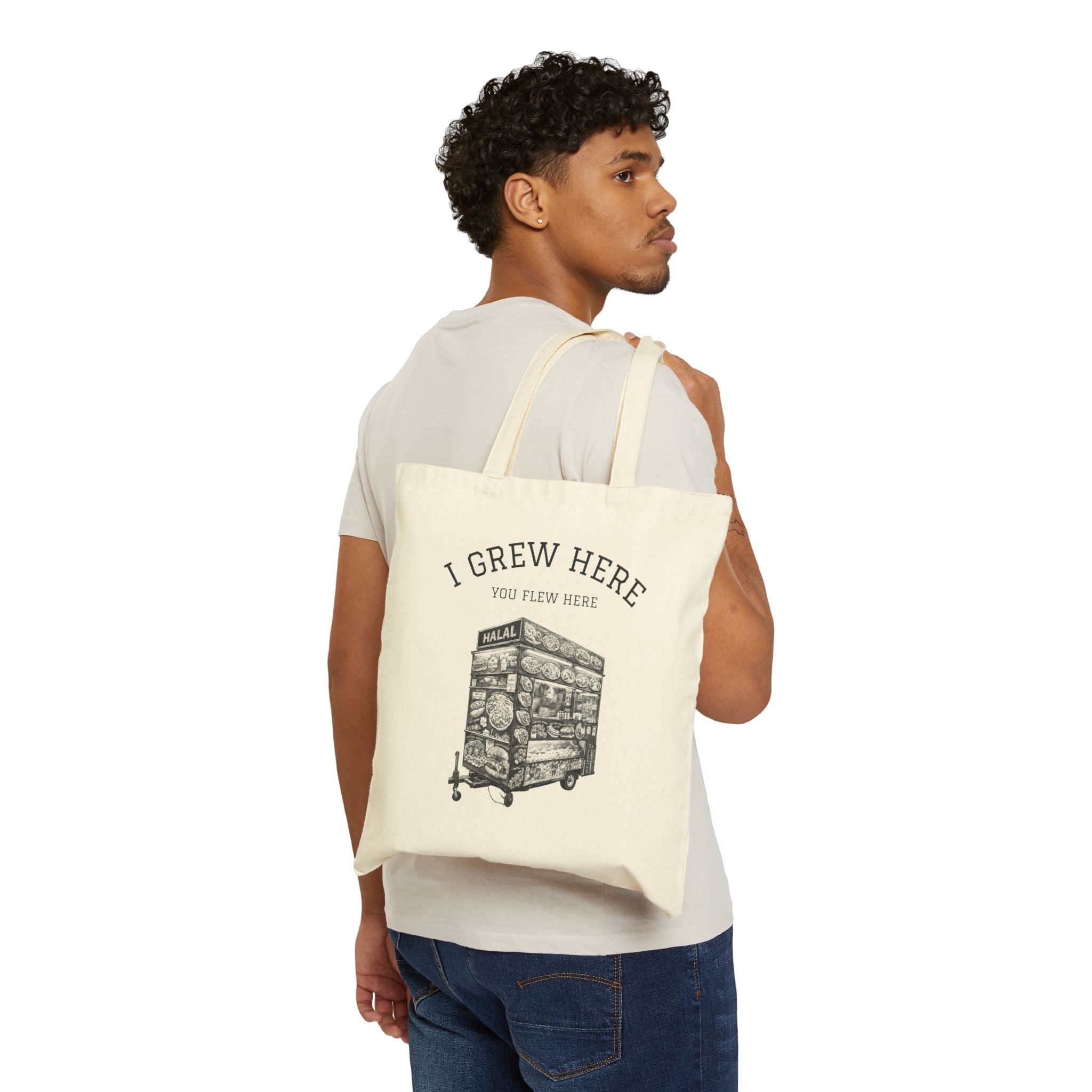Halal Food Cart Bag | I Grew Here You Flew Here NYC Tote Bag