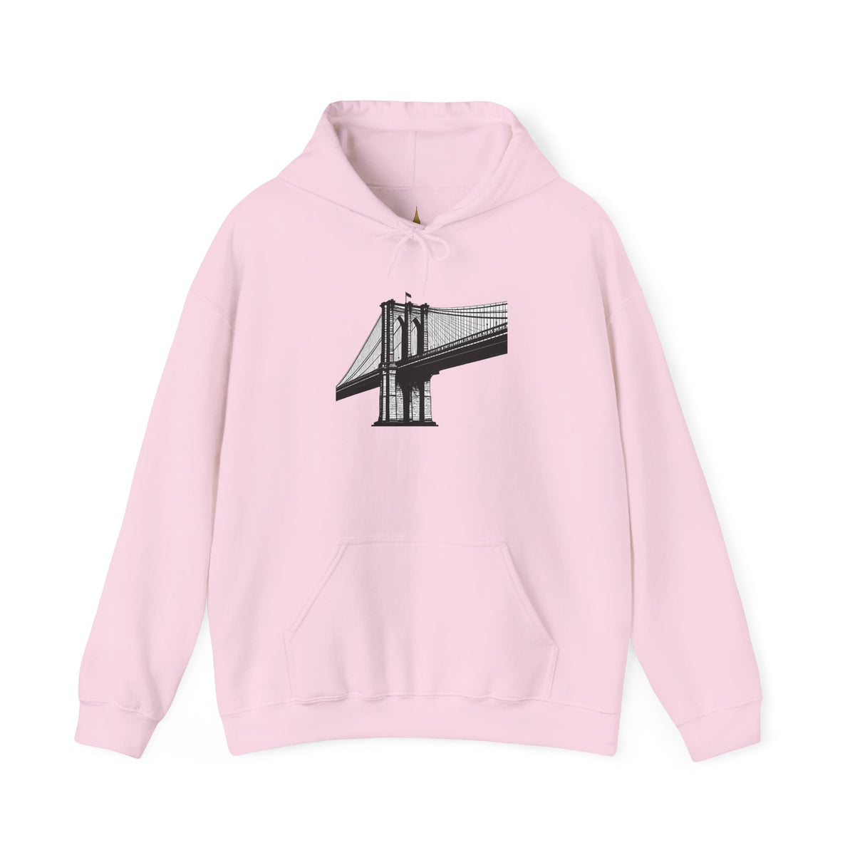 Brooklyn Bridge Sketch Hoodie — New York City Bridge Pullover Hooded Sweatshirt
