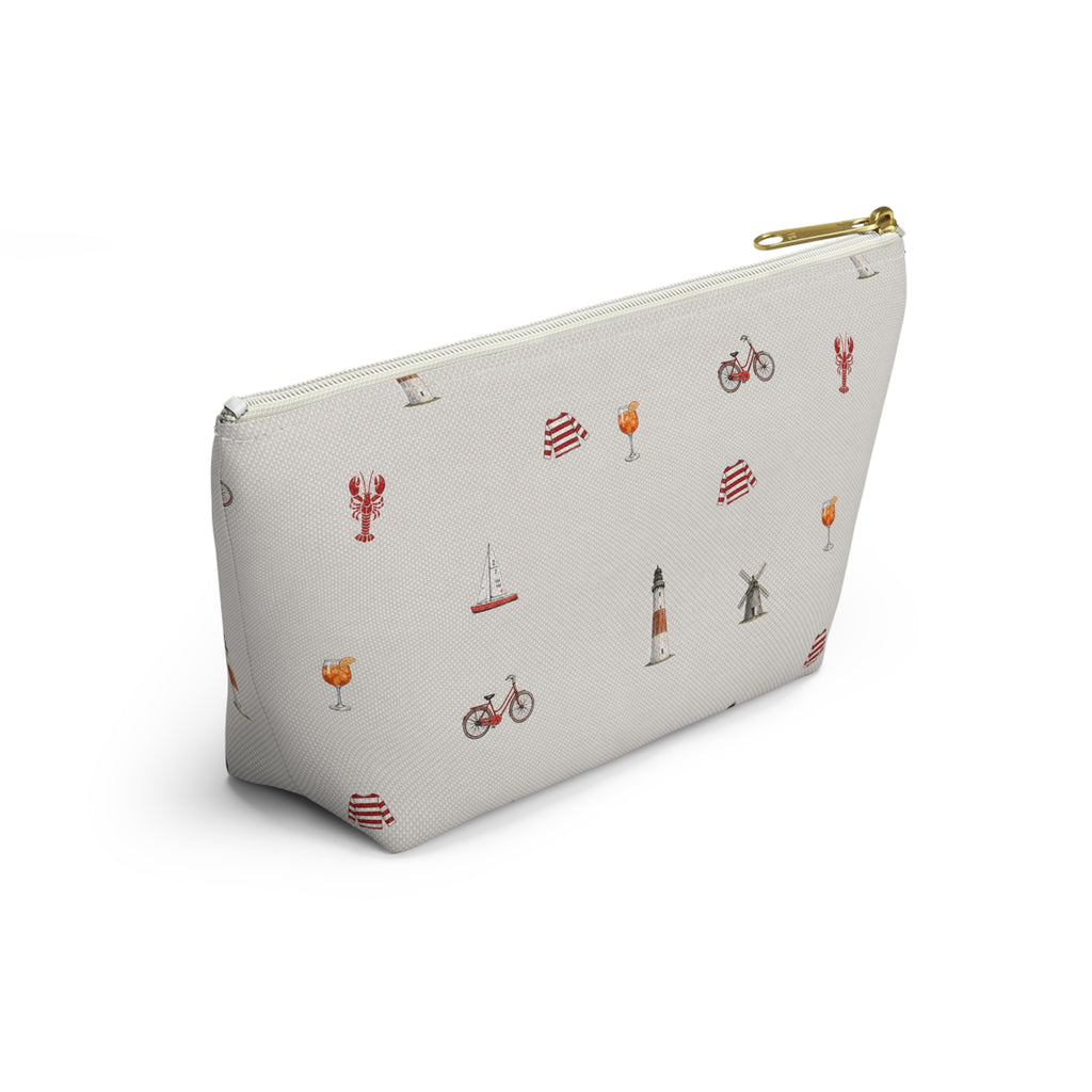 Icons of The Hamptons Heather Gray Accessory Pouch — T-Bottom Makeup Bag