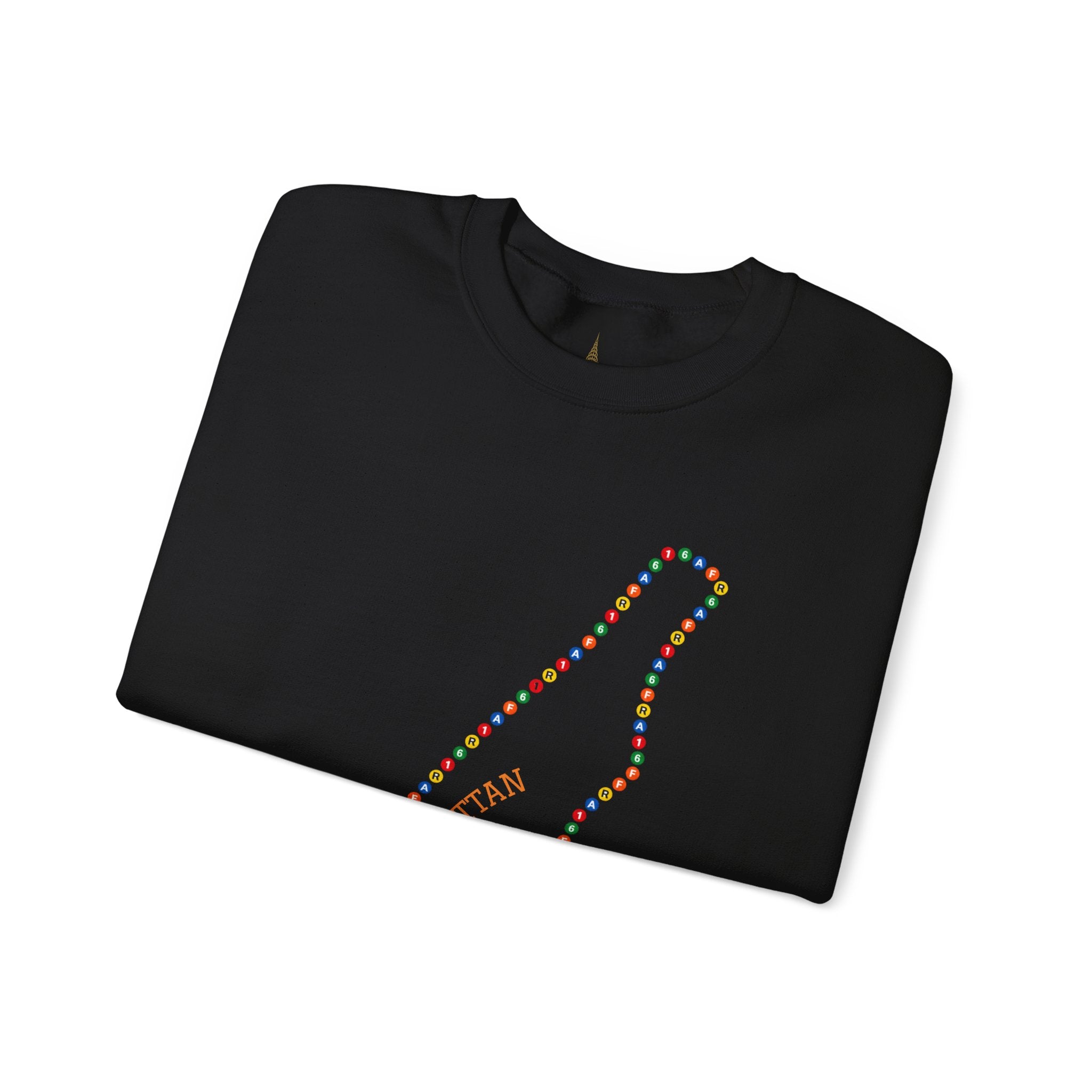 Manhattan Map Subway Signs Sweatshirt | NYC Crewneck Sweater