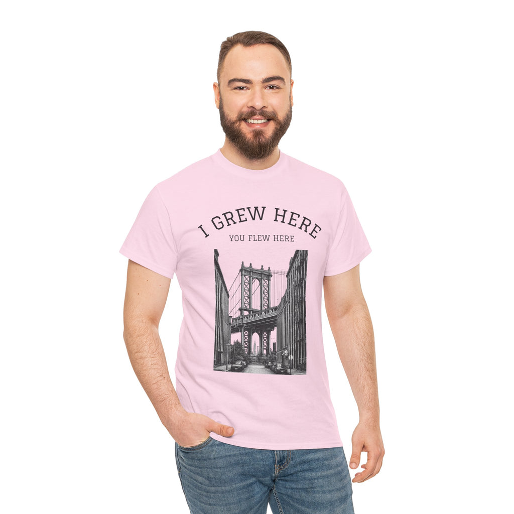 DUMBO Brooklyn Manhattan Bridge T-Shirt  I  I Grew Here You Flew Here Tee