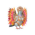 Flatbush NYC Pigeon 3" x 3" Sticker