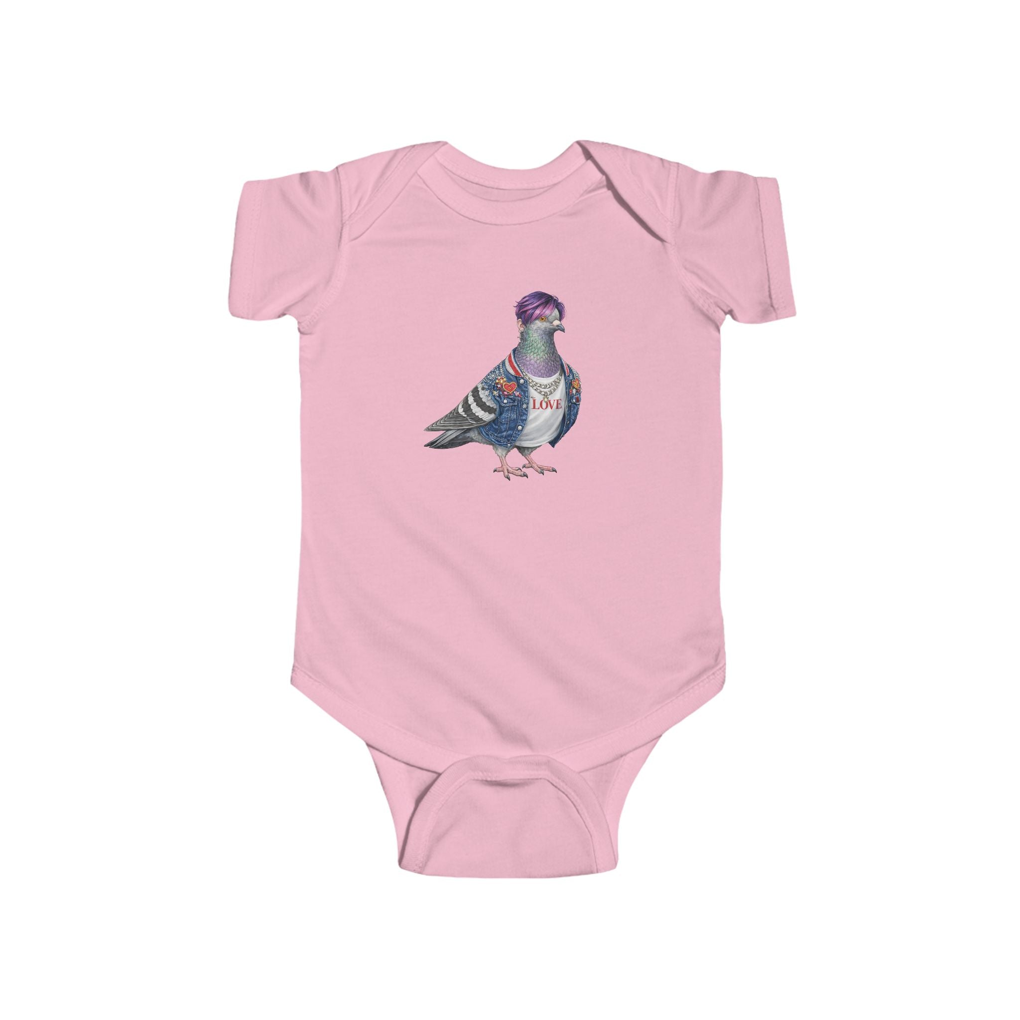 Customizable Koreatown NYC Pigeon Baby Onesie | New Yorker Reveal Infant Bodysuit