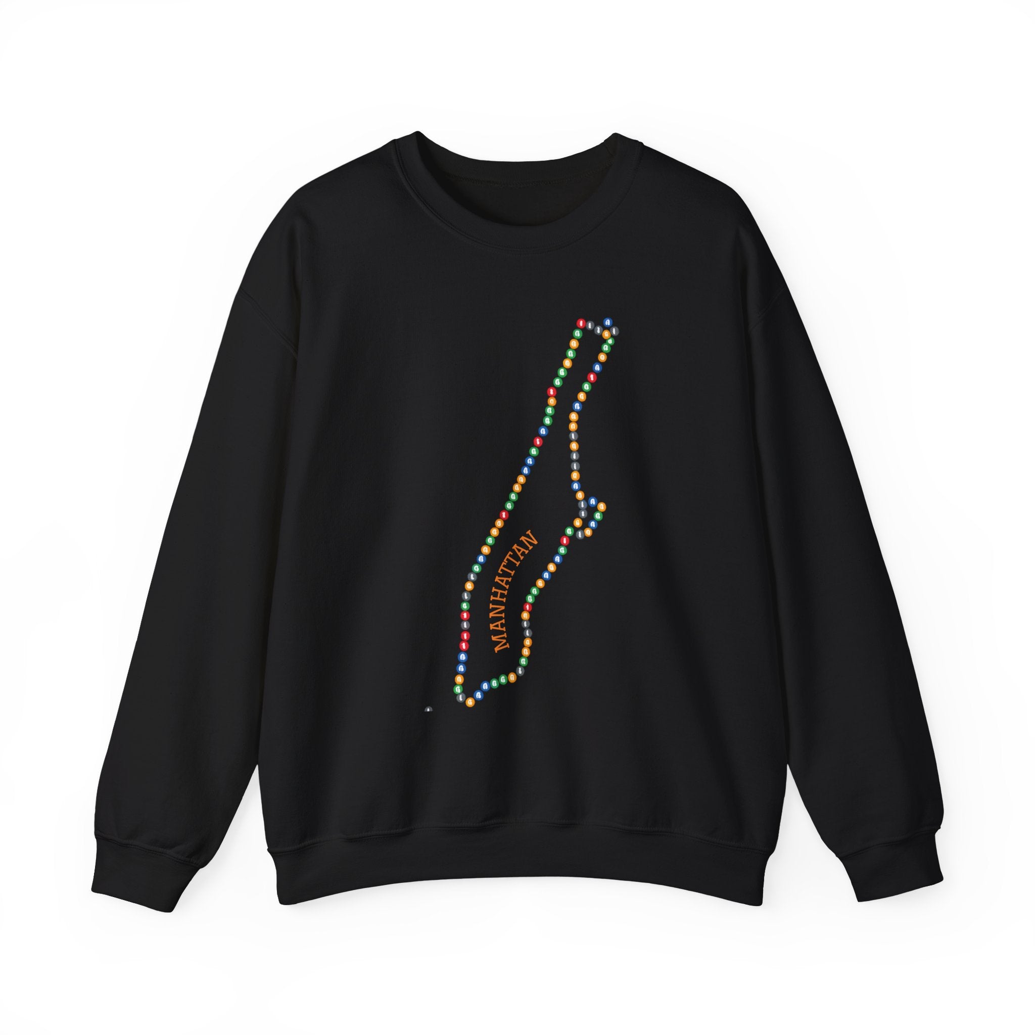 Manhattan Map Subway Signs Sweatshirt | NYC Crewneck Sweater