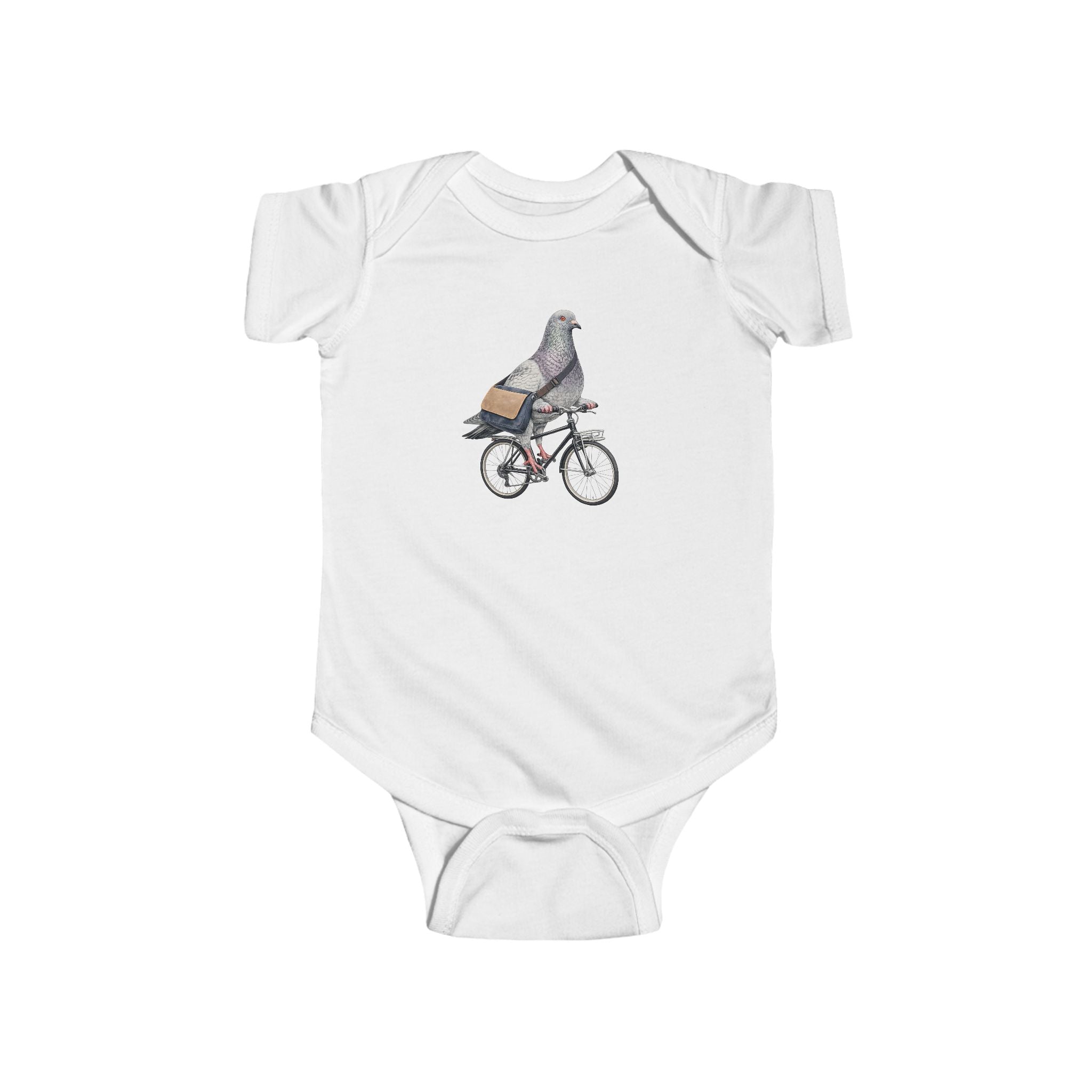 Customizable Midtown Manhattan NYC Pigeon Baby Onesie | New Yorker Reveal Infant Bodysuit