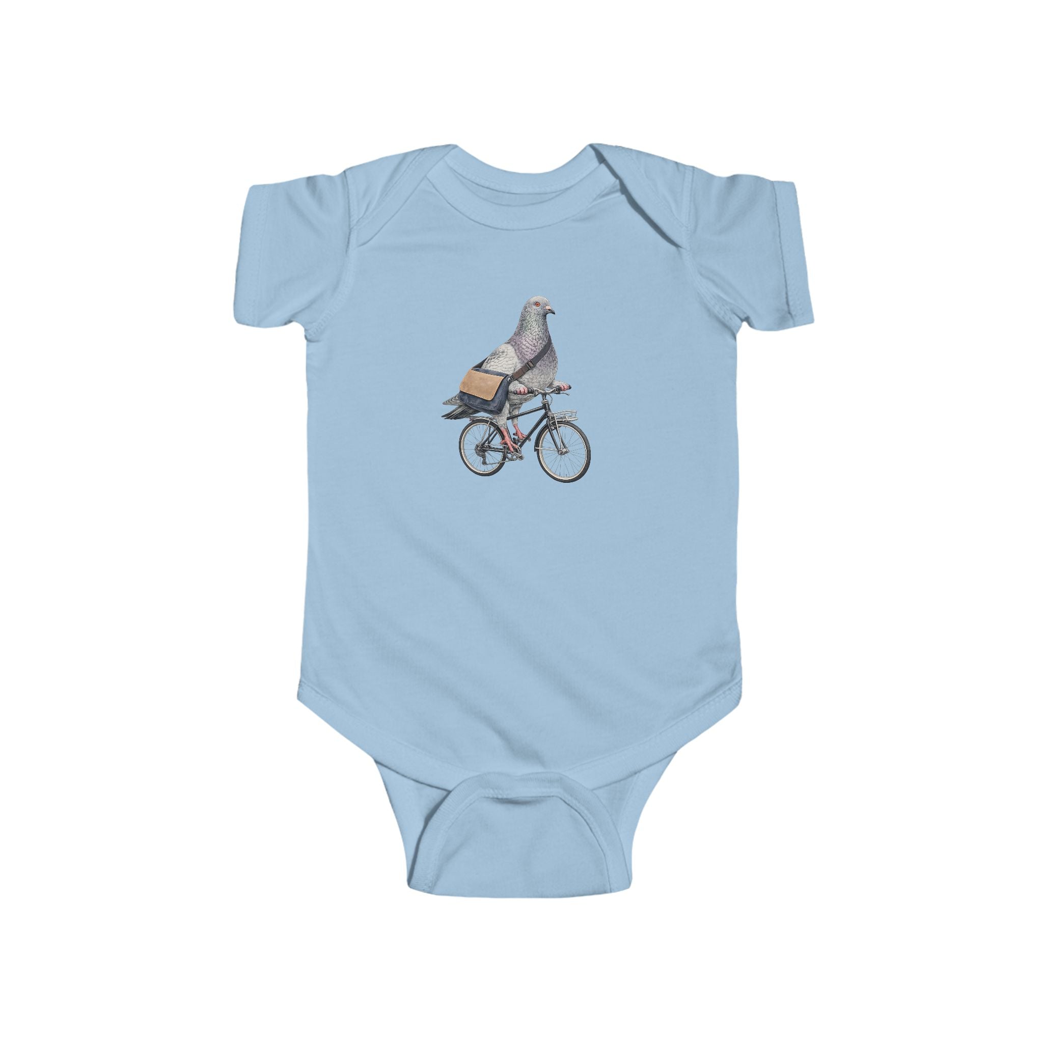 Customizable Midtown Manhattan NYC Pigeon Baby Onesie | New Yorker Reveal Infant Bodysuit