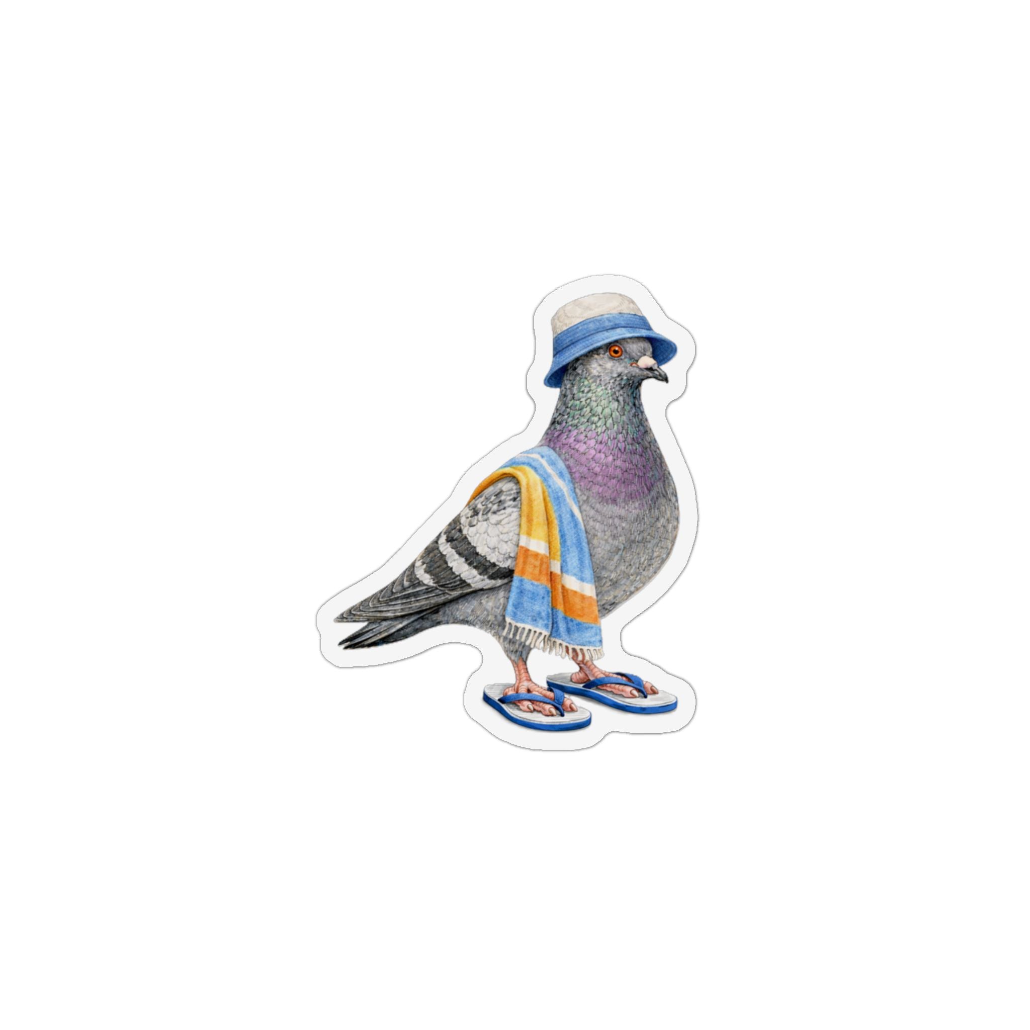 Coney Island NYC Pigeon Magnet | Beach Bum Bird Lover Fridge Magnet