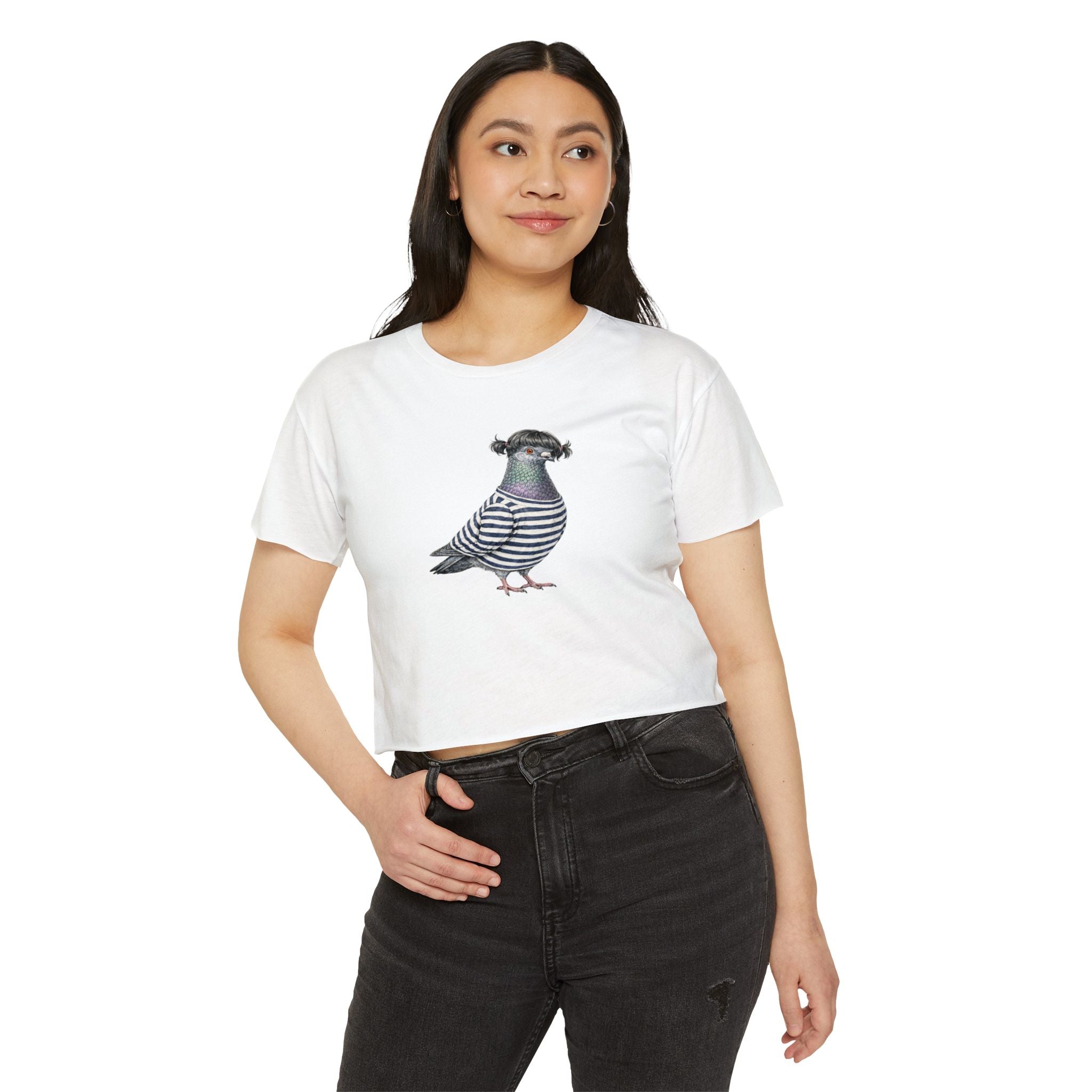 Customizable Williamsburg NYC Pigeon Crop Top