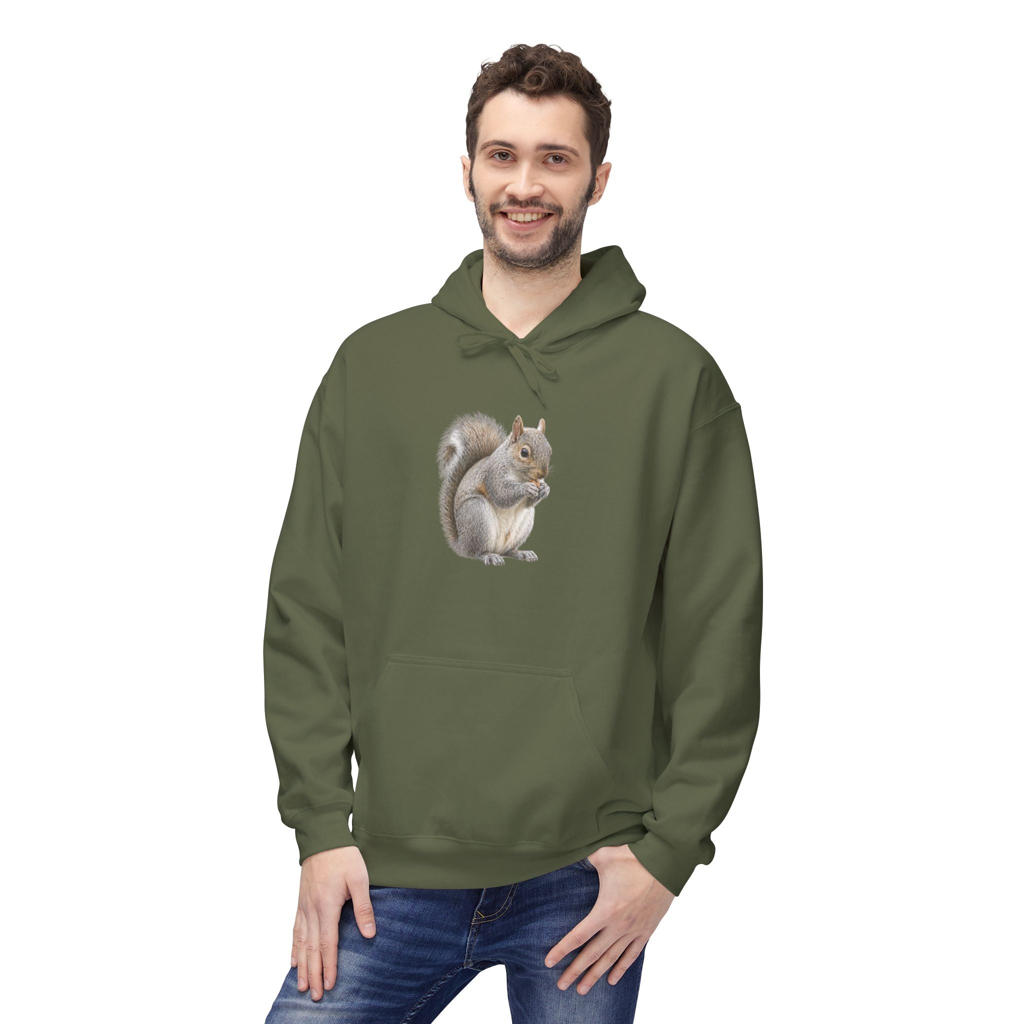 NYC Squirrel Hoodie — New York Hooded Pullover Sweatshirt
