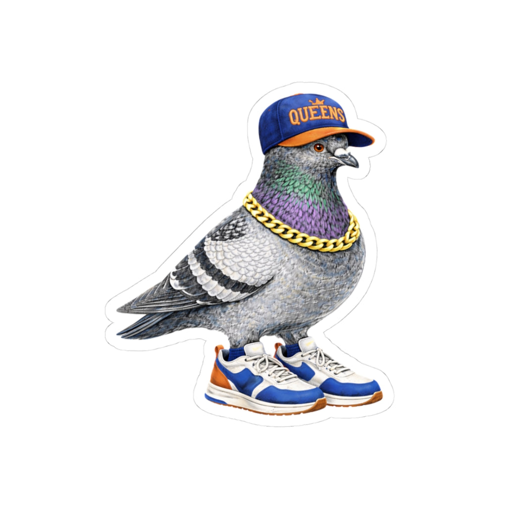 Queens NYC Pigeon 3" x 3" Sticker