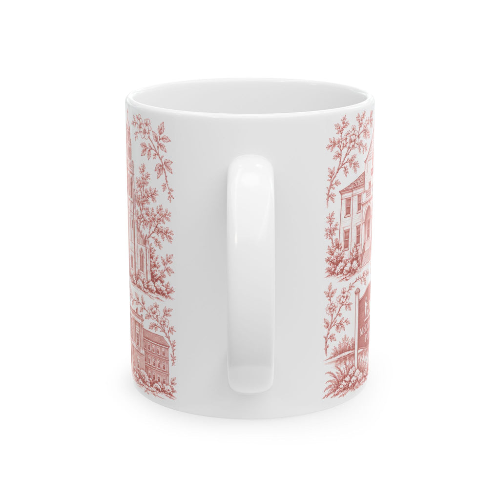 Rockville Center Red Toile de Jouy 11 oz Mug
