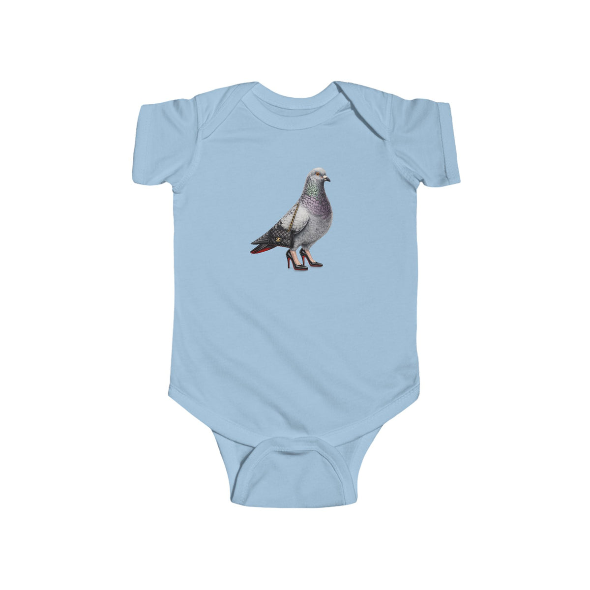 Customizable Meatpacking District NYC Pigeon Baby Onesie | New Yorker Reveal Infant Bodysuit